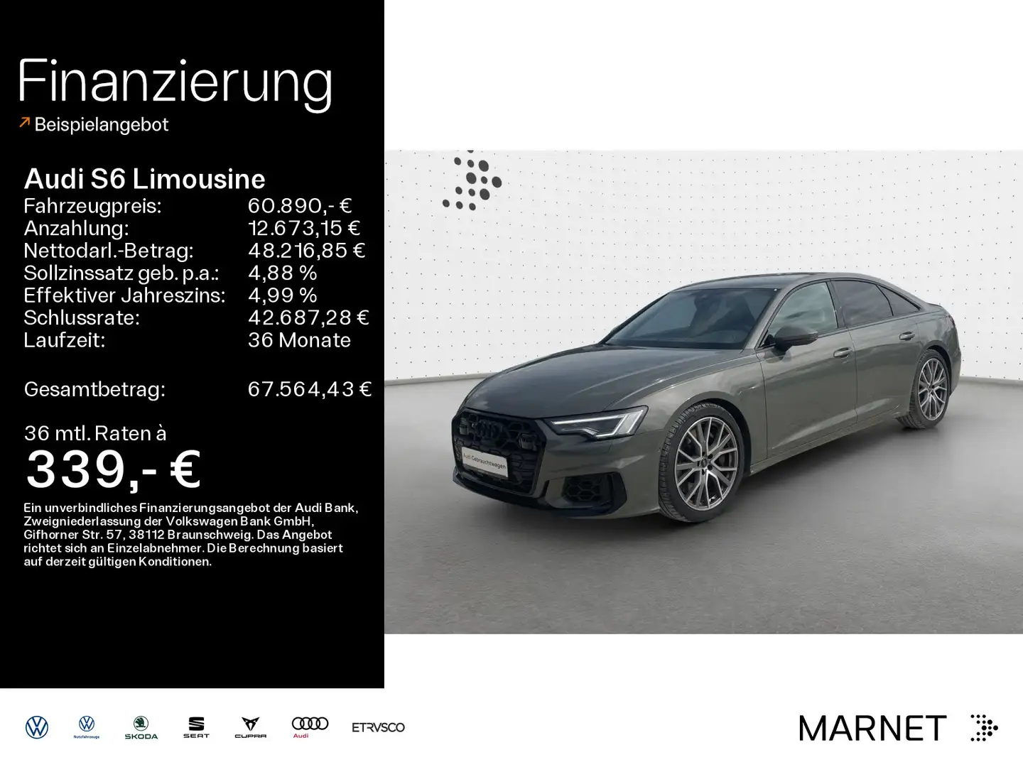 Audi S6 3.0 TDI quattro*Einparkhilfe*Optikp Grau - 1