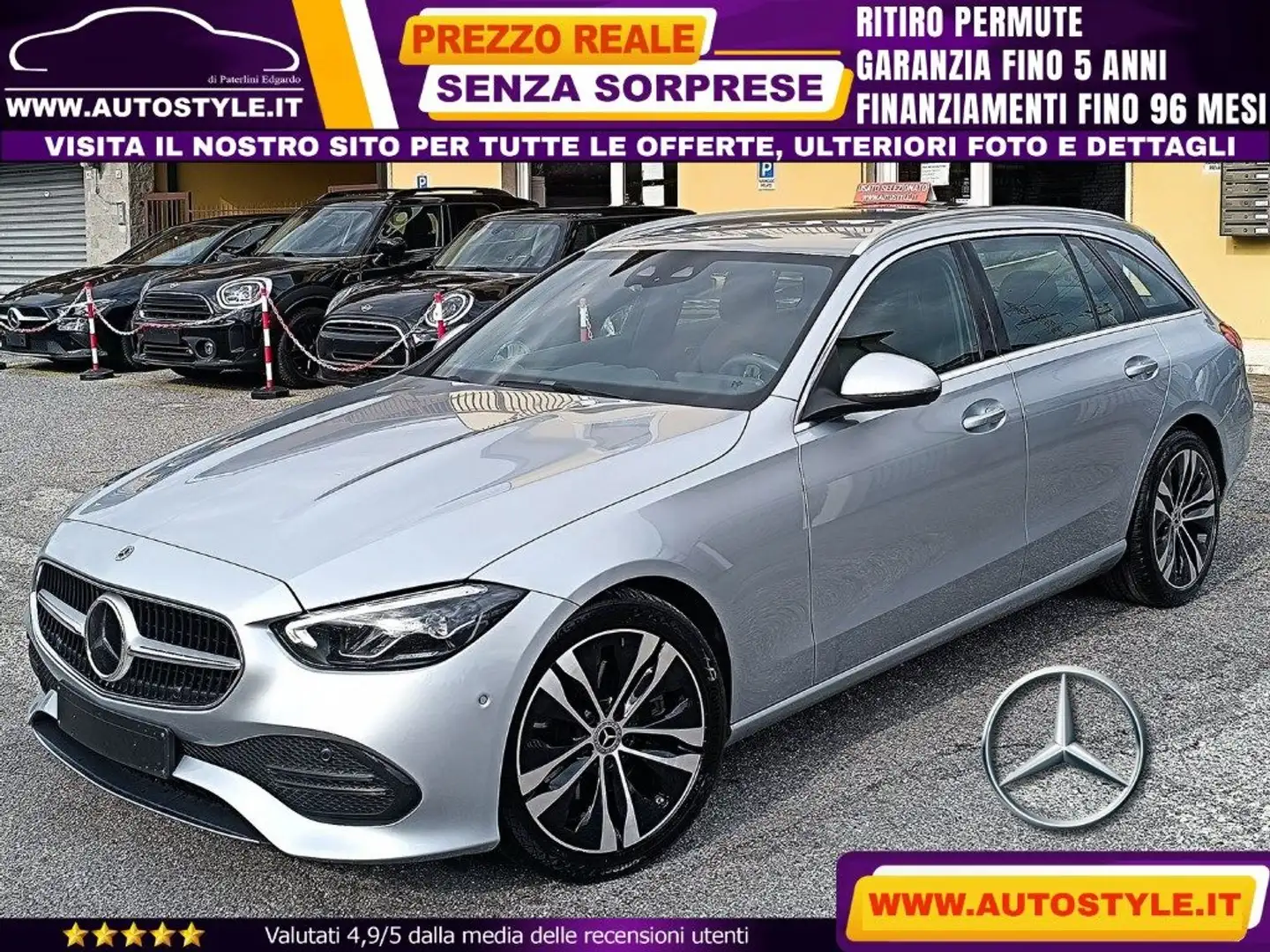 Mercedes-Benz C 220 d Wagon SPORT 9G-TRONIC Mild hybrid S.W. Argento - 1