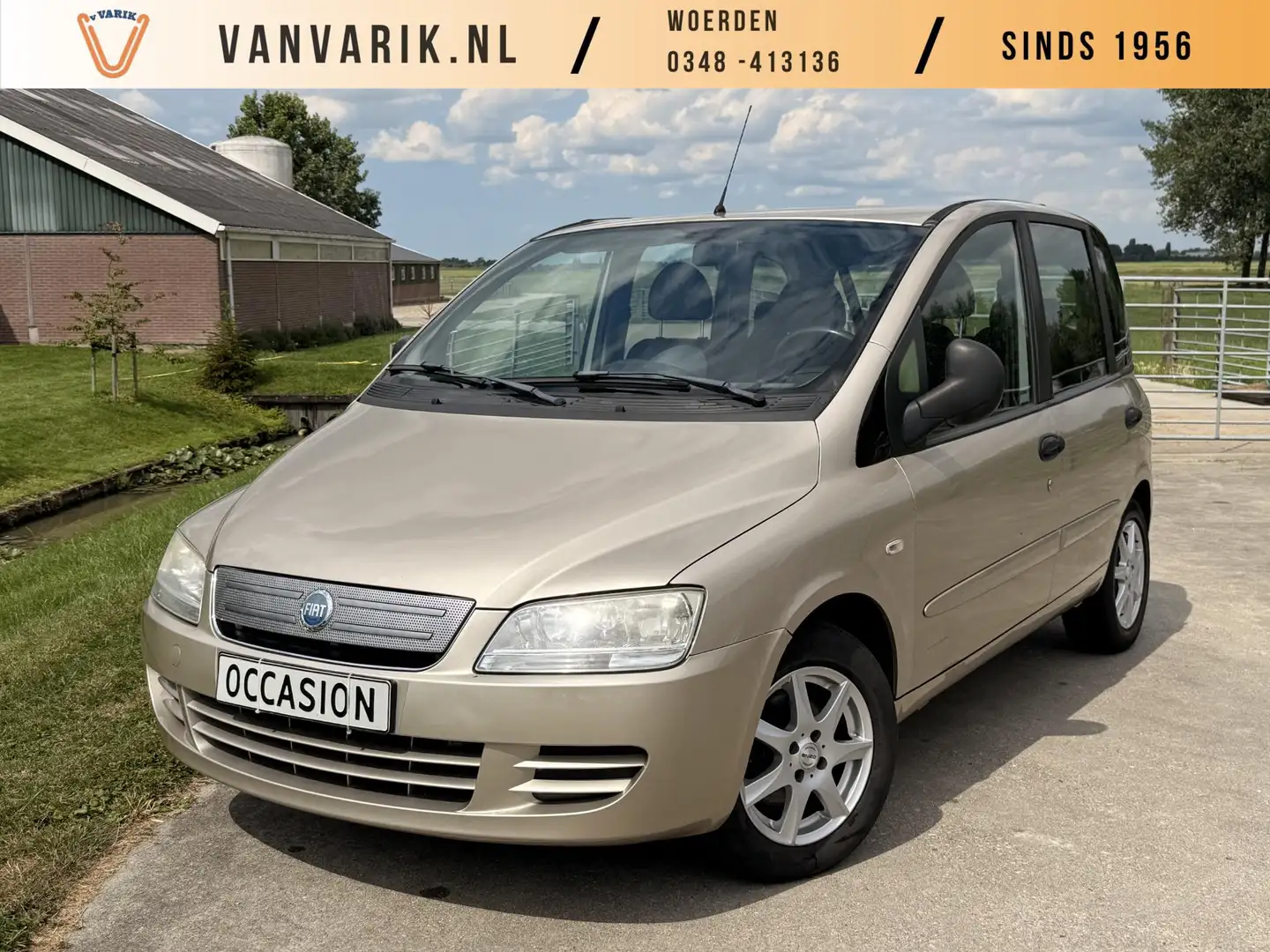 Fiat Multipla 1.6-16V Dynamic TREKHAAK | NL-AUTO | CARBAGE RUN | Beige - 1