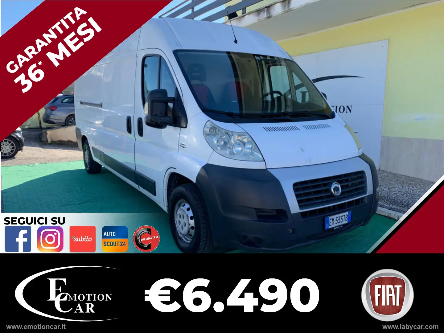 Fiat Ducato 33 2.3 MJT 130CV PLM-TA Furgone - 2012 Wit - 1