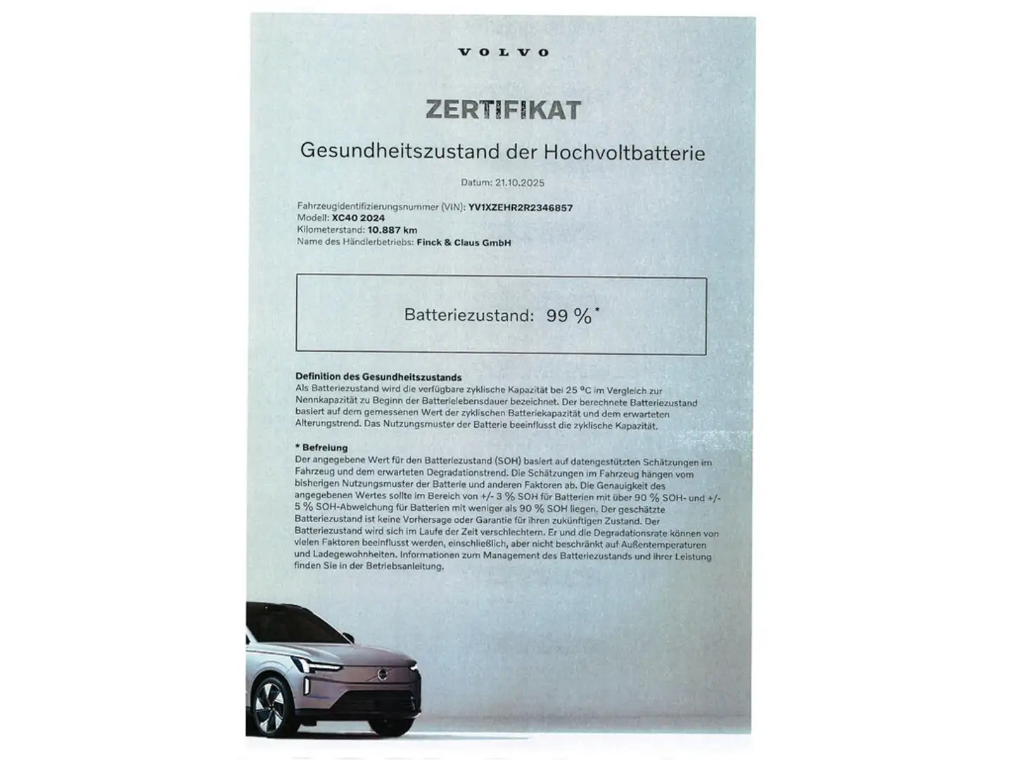 Volvo XC40 Single Motor Ext. Range Ultimate Blanc - 1