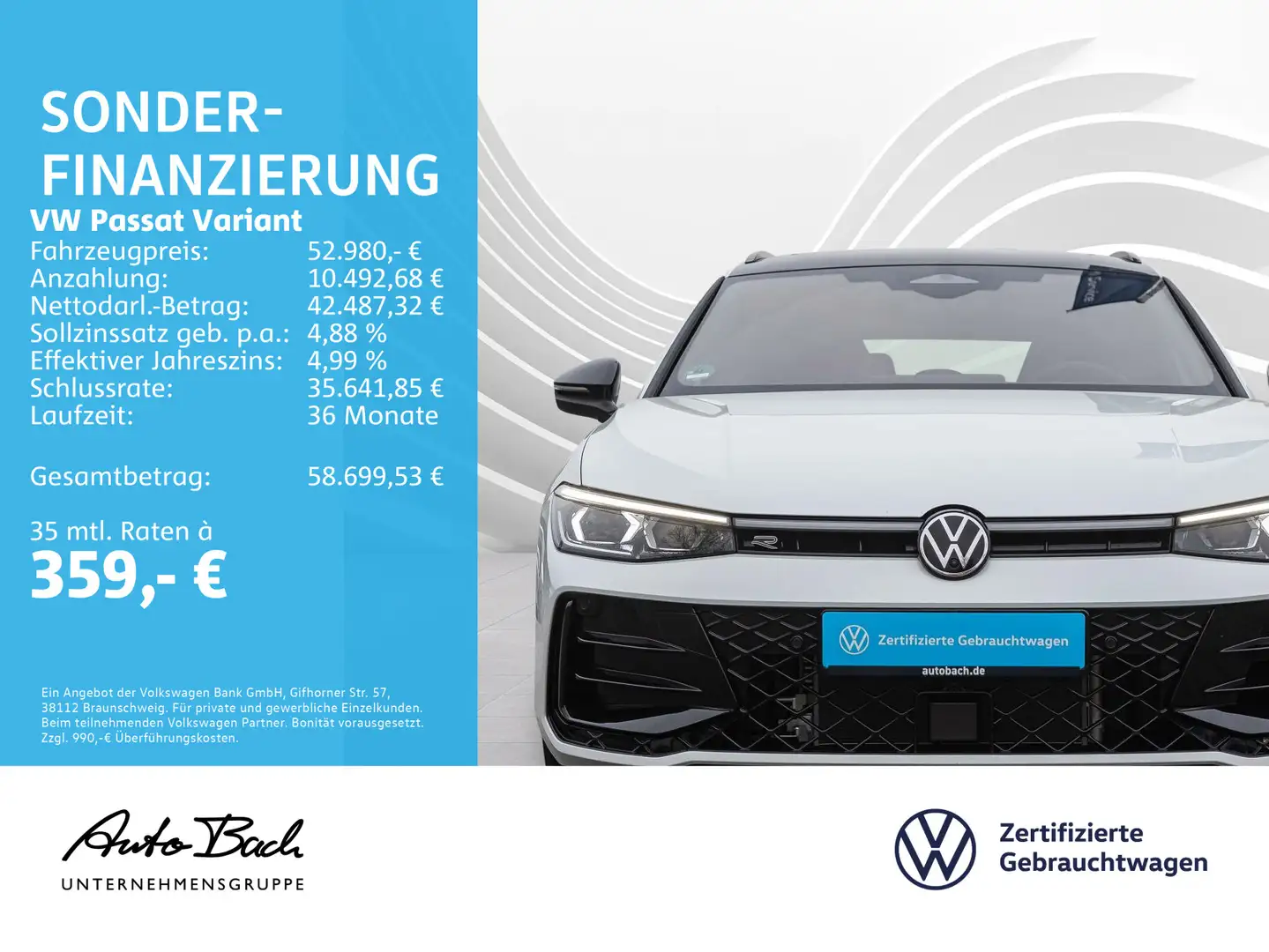 Volkswagen Passat Variant 2.0 TSI "R-Line" 4M DSG Navi LED Weiß - 2