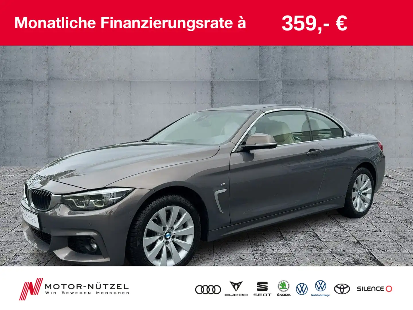 BMW Cabrio xDrive M-SPORT LED+NAVI+2xPDC+TV+19“ Grijs - 1