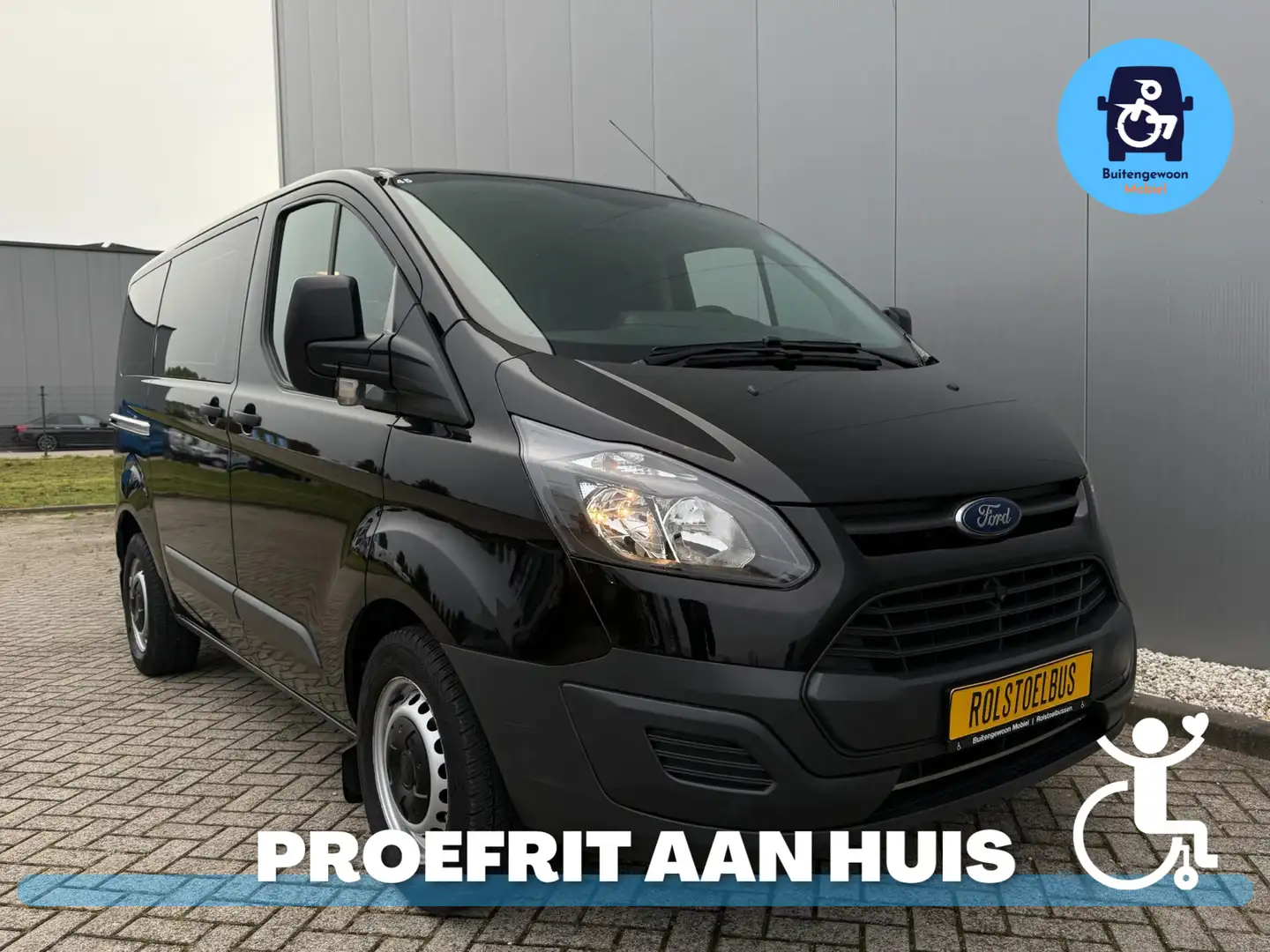 Ford Transit Custom Automaat (Airco) Rolstoelbus Zelfrijder of Meerijd Noir - 1