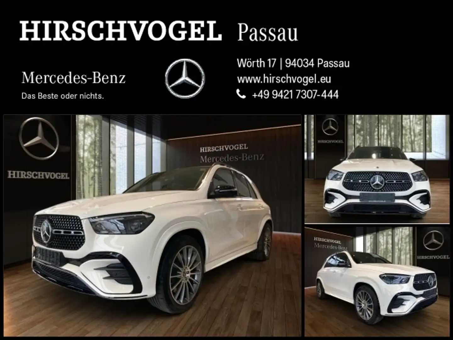 Mercedes-Benz GLE 350 de 4M AMG-Line+AIRMATIC+DISTRON+AHK+Pano Weiß - 1