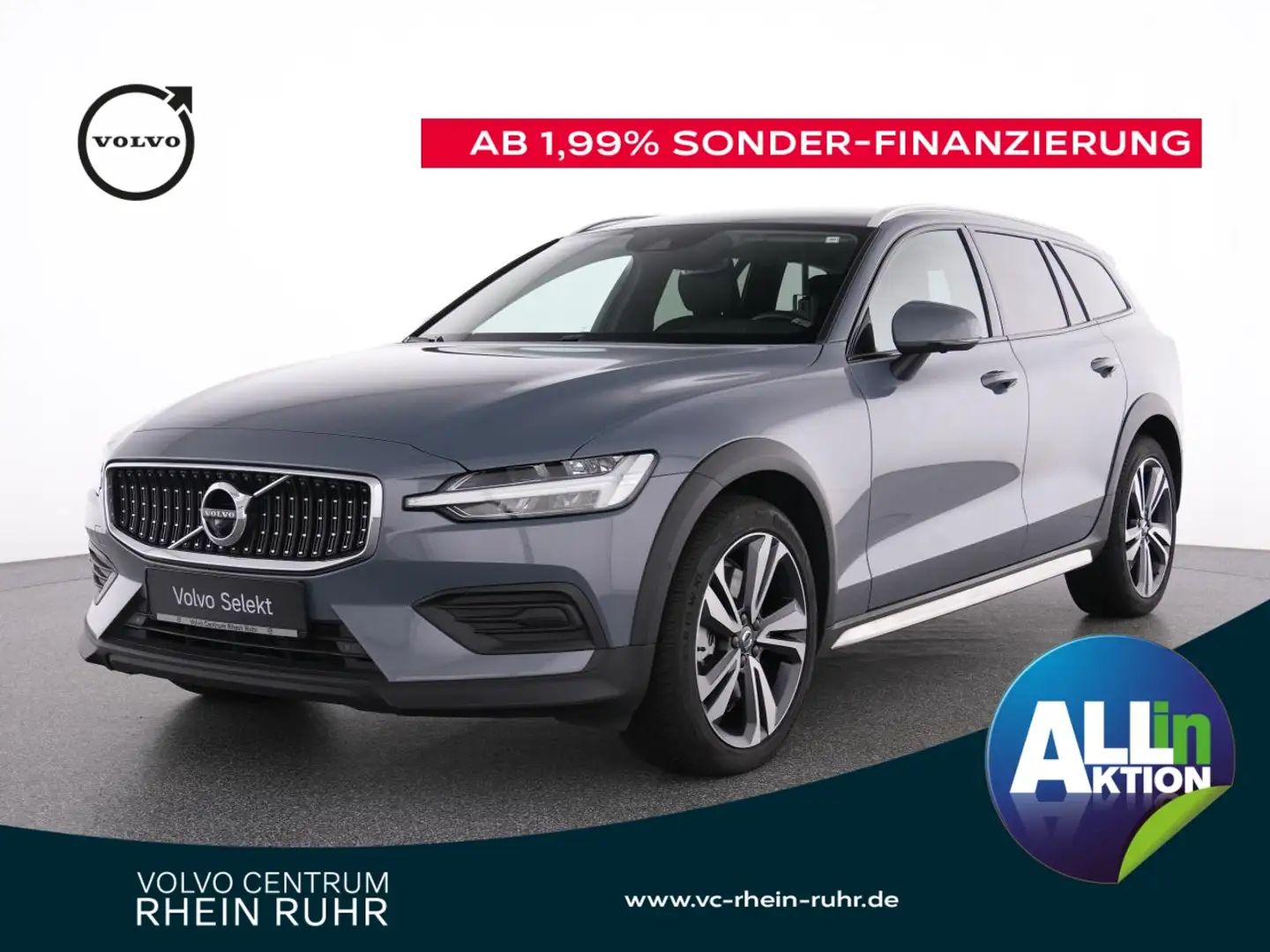 Volvo V60 Cross Country B5 AWD  +LEDER+MEMORY+19"+DAB+ Grijs - 1