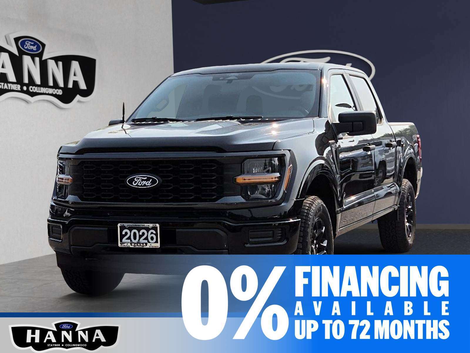 Black 2026 Ford F-150 Pickup Truck Four-Wheel Drive Automatic