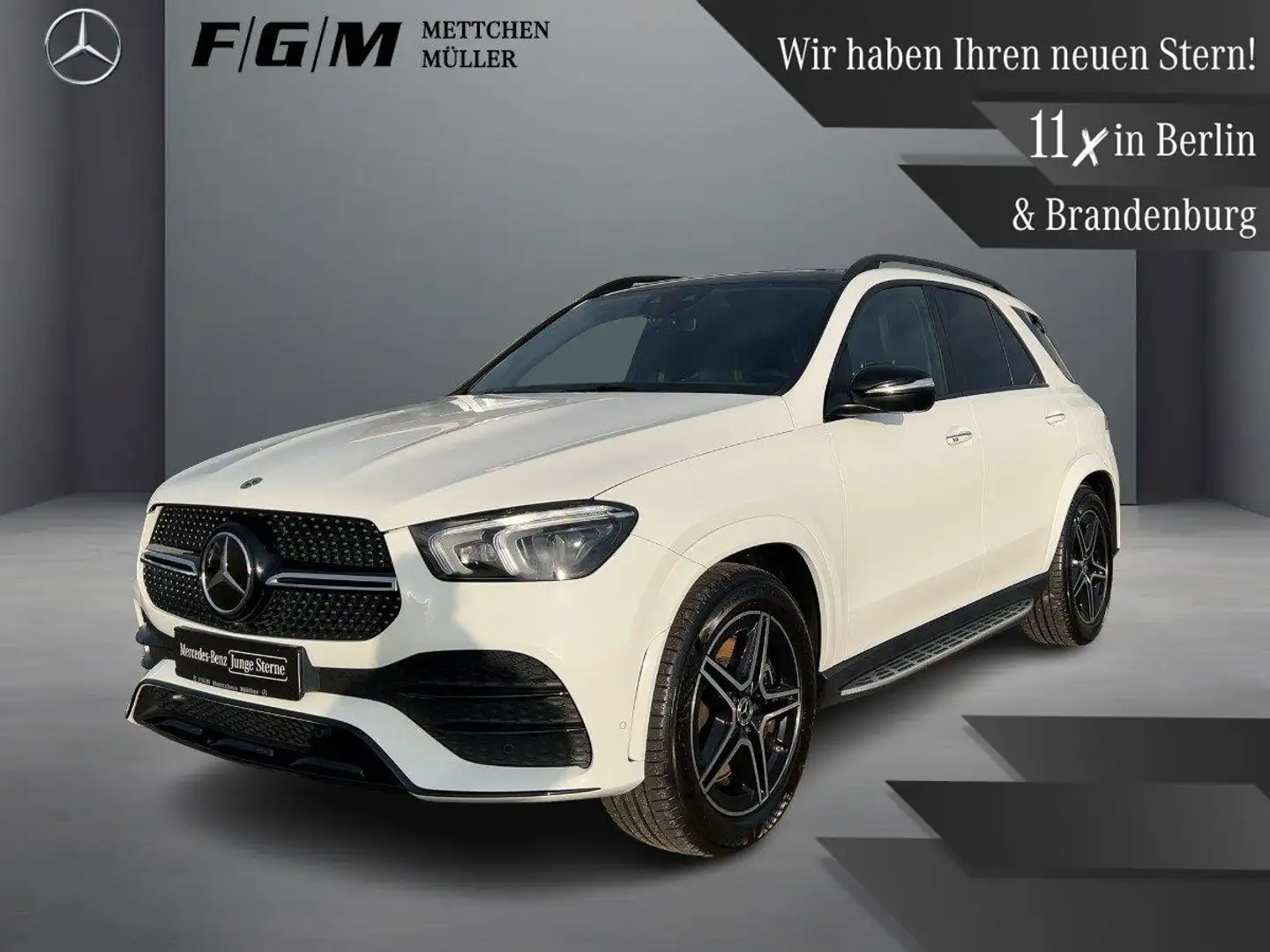 Mercedes-Benz GLE 450 4M AMG Line Burm|KeyGo|MBeam|S-Dach Blanc - 1
