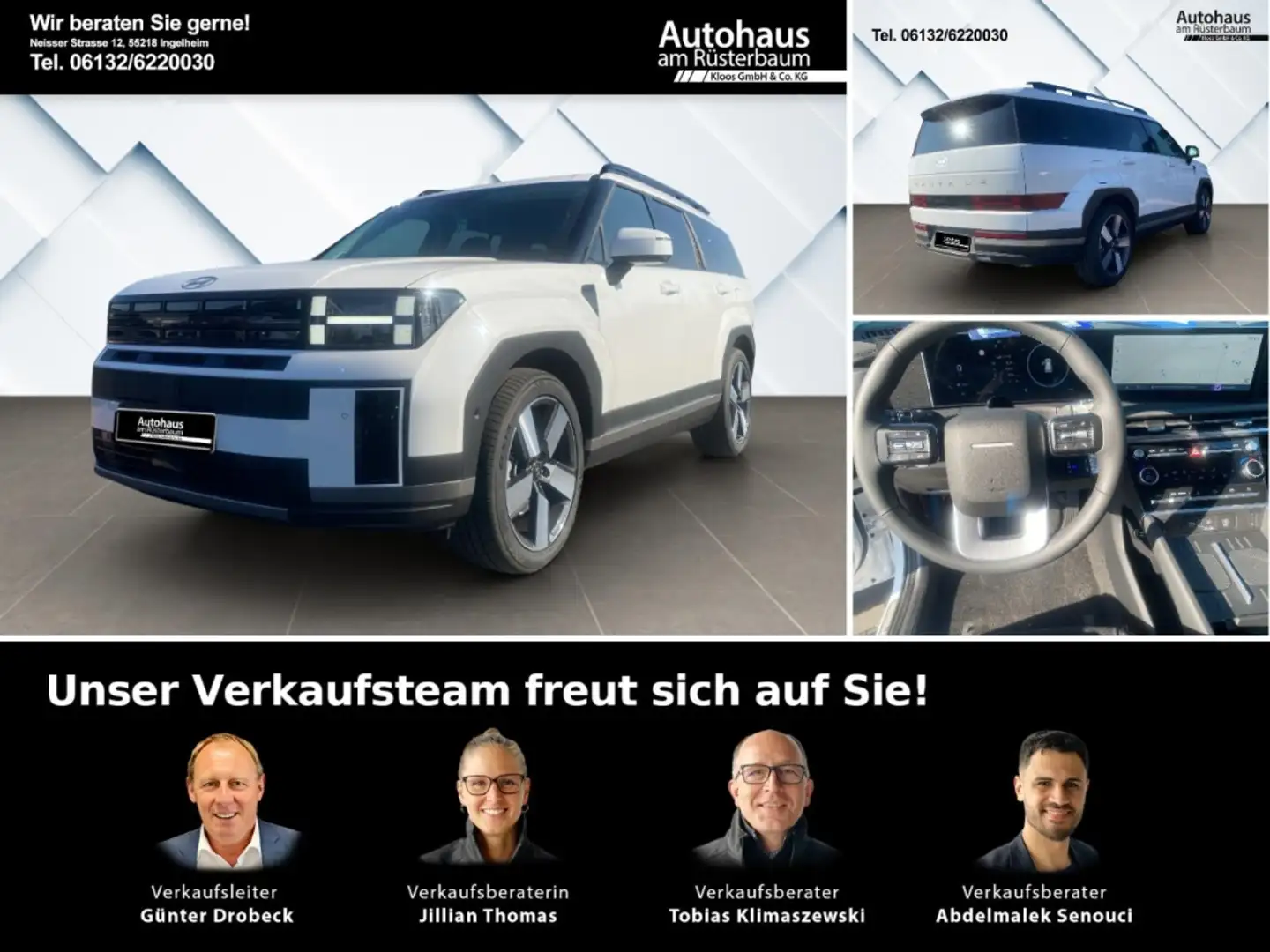 Hyundai SANTA FE Signature 4WD (5- Sitzer) PHEV Komfort- Technik-Pa Weiß - 1