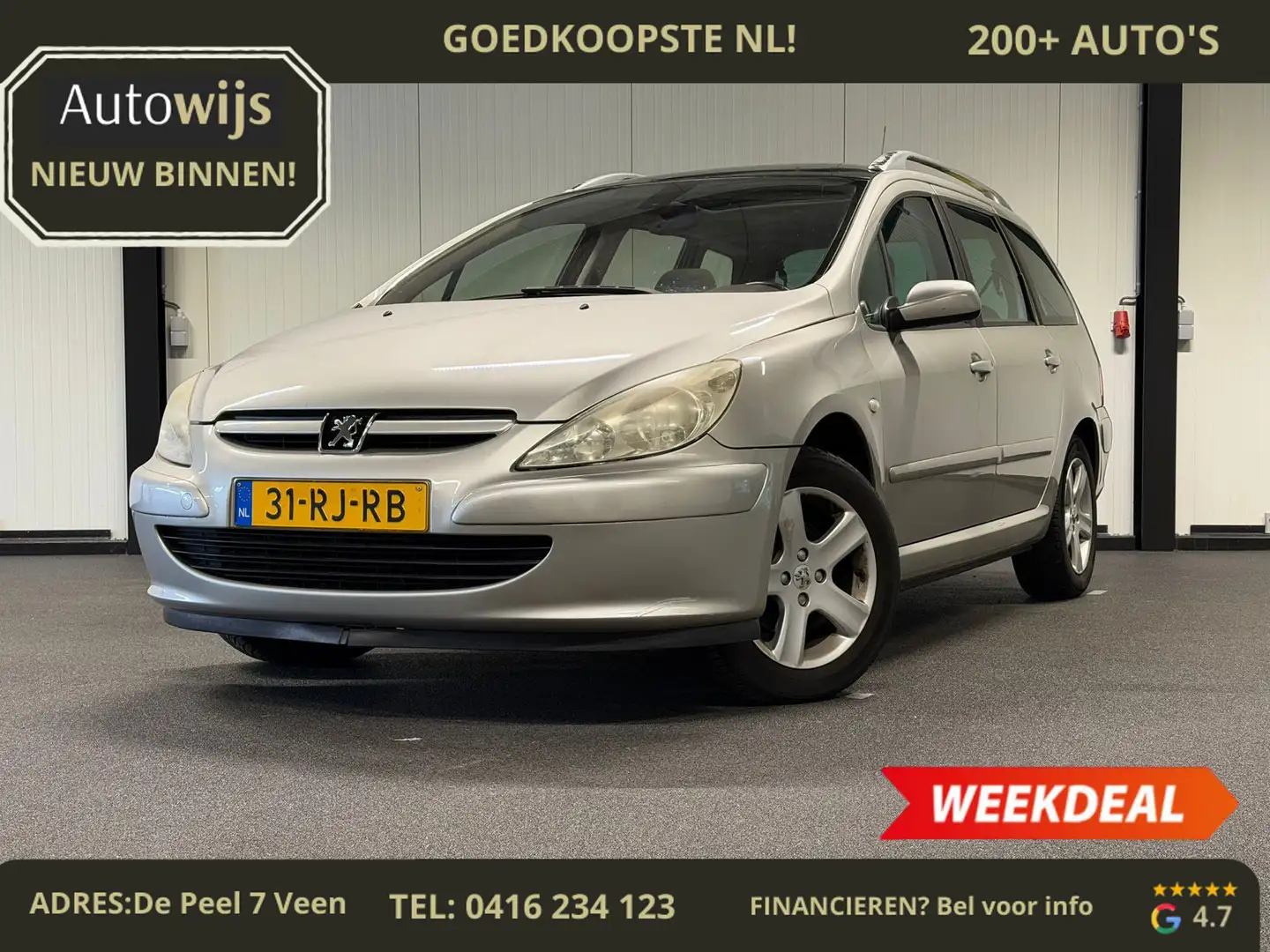 Peugeot 307 SW 2.0 16V Premium|Automaat|Trekhaak|Cruise|NL-AUT Gris - 1