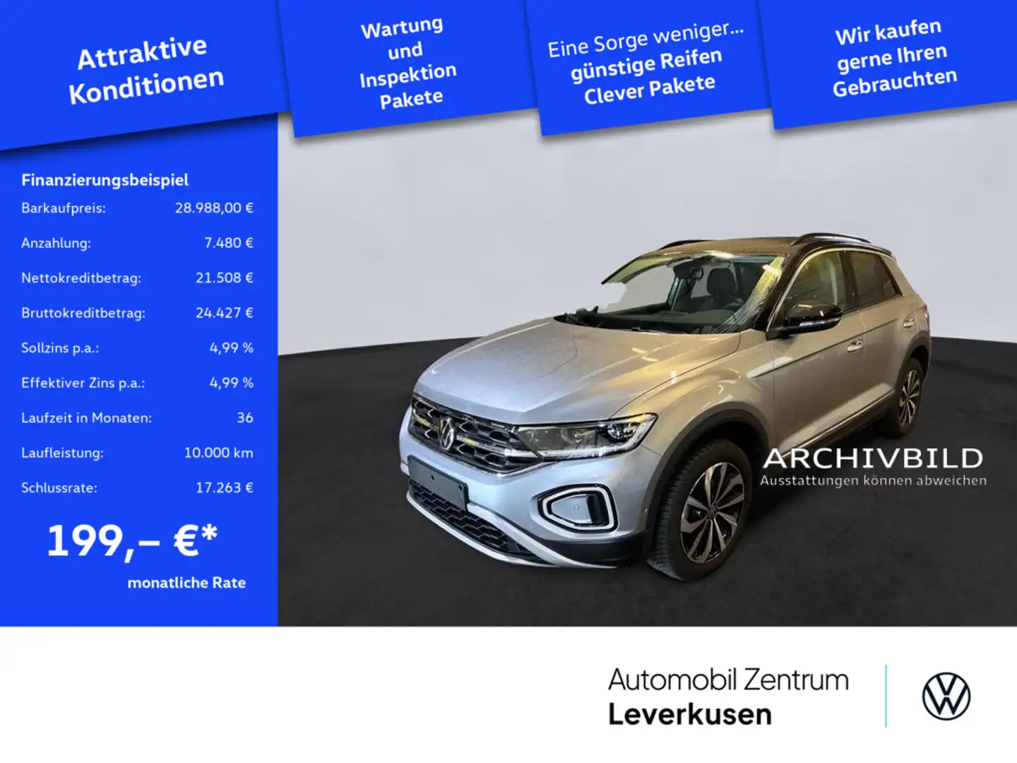 Volkswagen T-Roc Style DSG KEYLESS CARPLAY ACC KAM SHZ VIRT Schwarz - 1