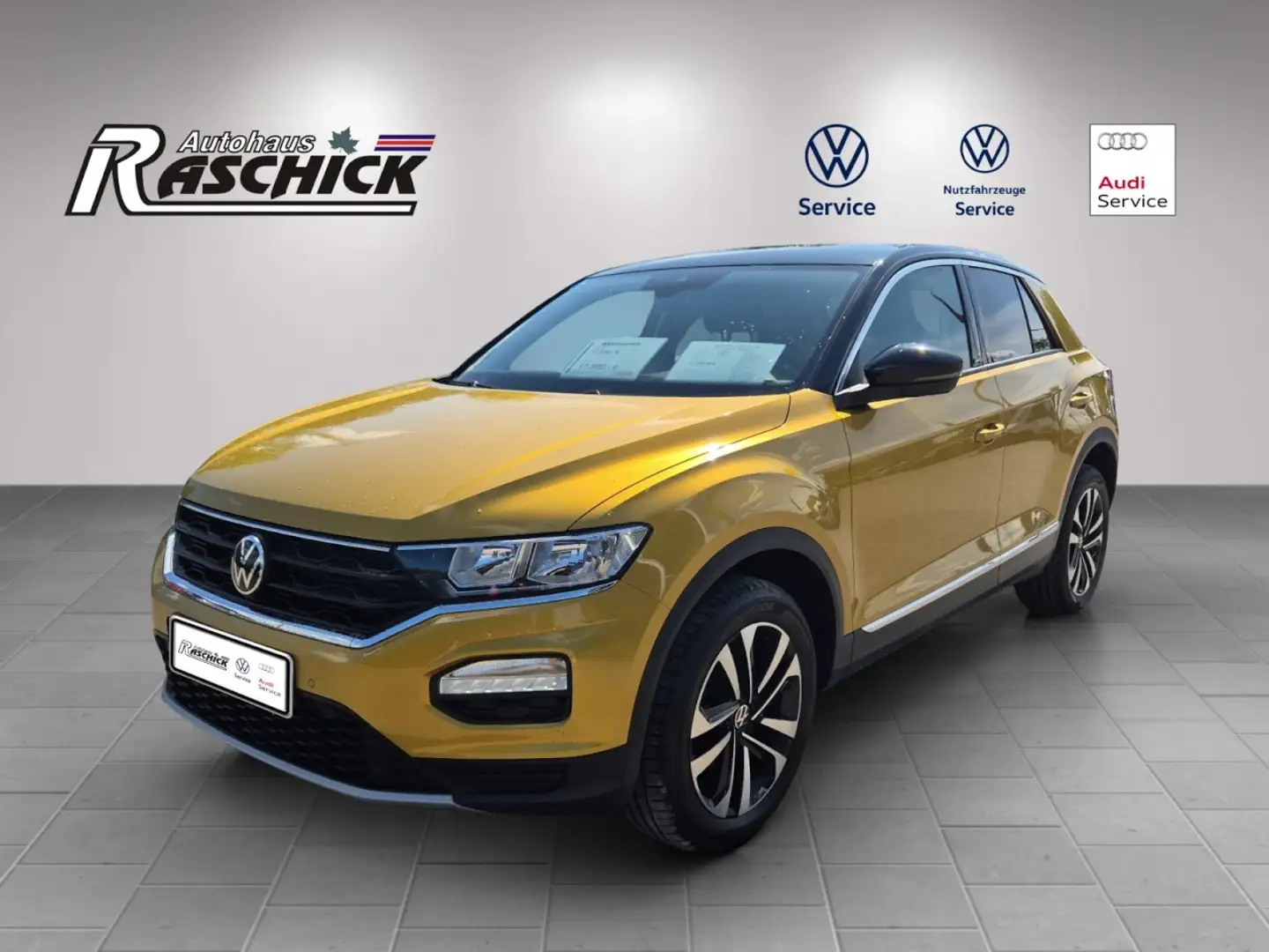 Volkswagen T-Roc United 1.0 TSI AHK Navi el. Klappe Klima Navi Gelb - 2