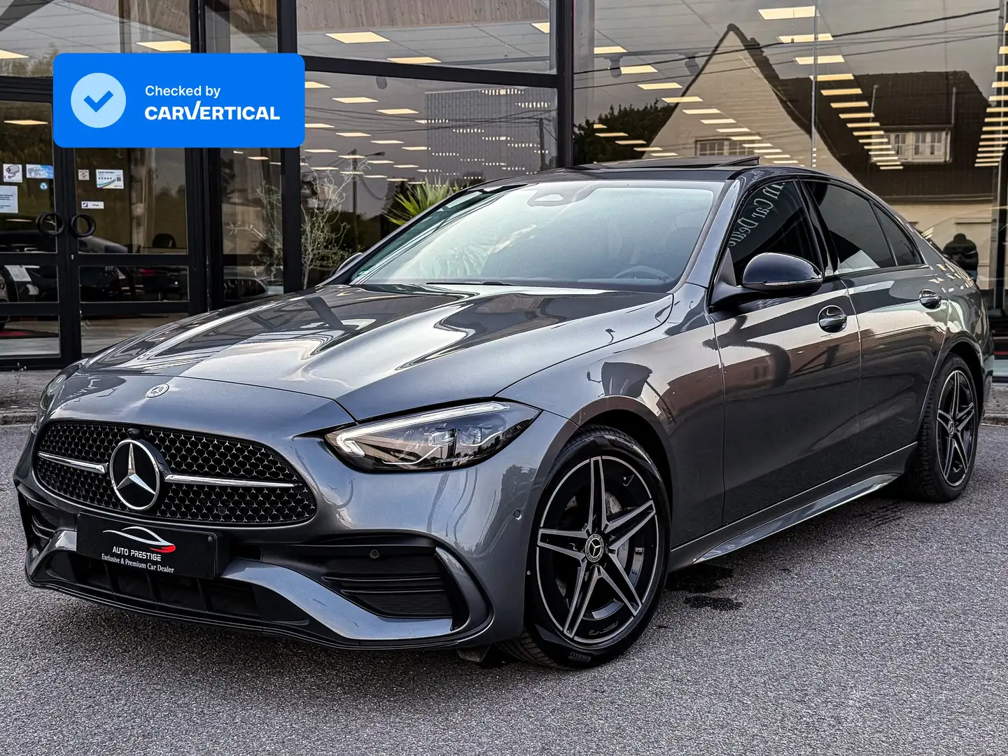 Mercedes-Benz C 220 d MHEV AMG Line Night Edition Toit Ouvrant CarPlay Gris - 1