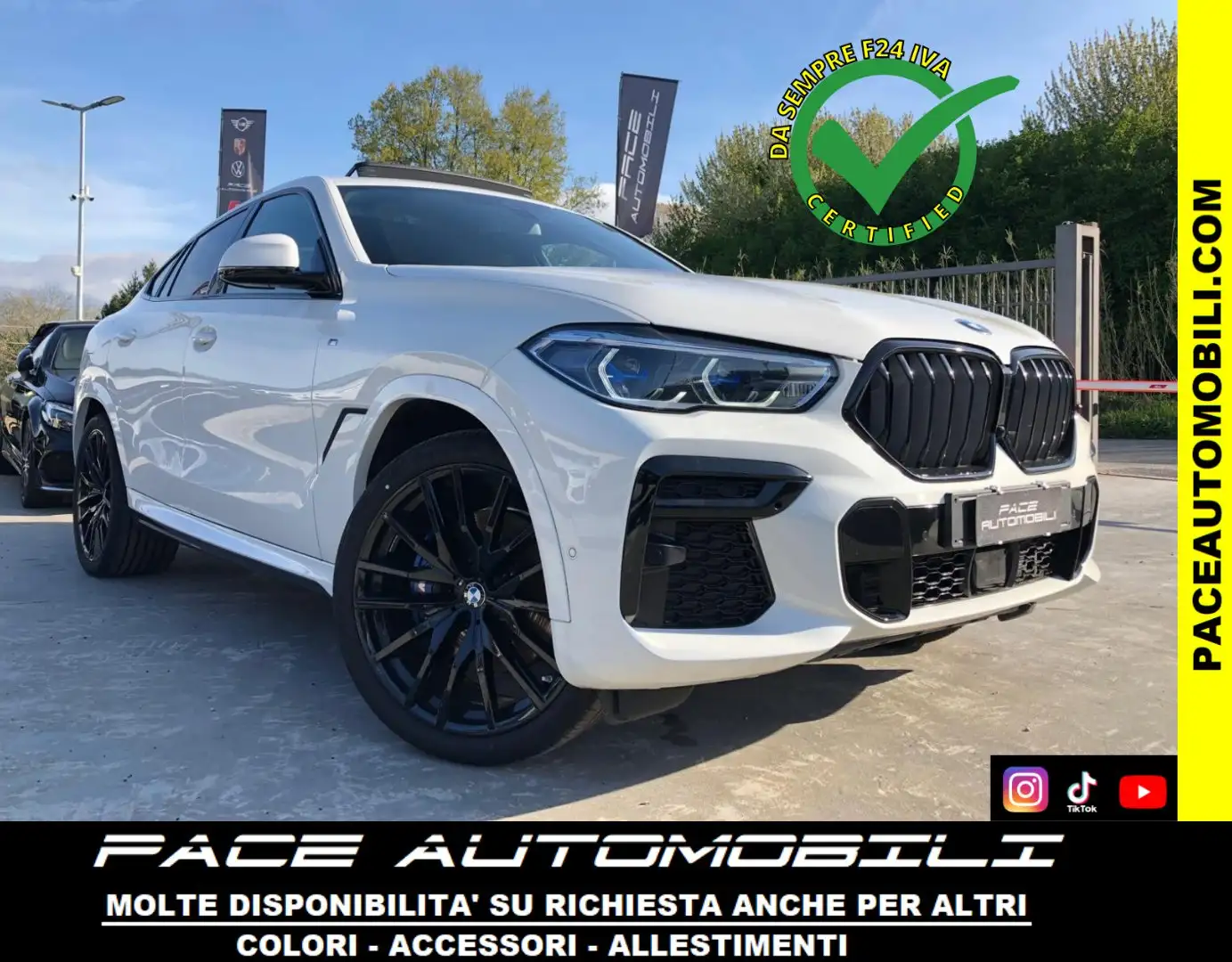 BMW X6 30D MSPORT M-SPORT XDRIVE PELLE LED TETTO GUSCIO Bianco - 1