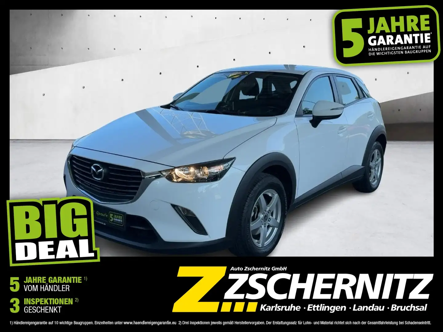 Mazda CX-3 2.0 SKYACTIV-G 120 Prime-Line Radio Klima Weiß - 1