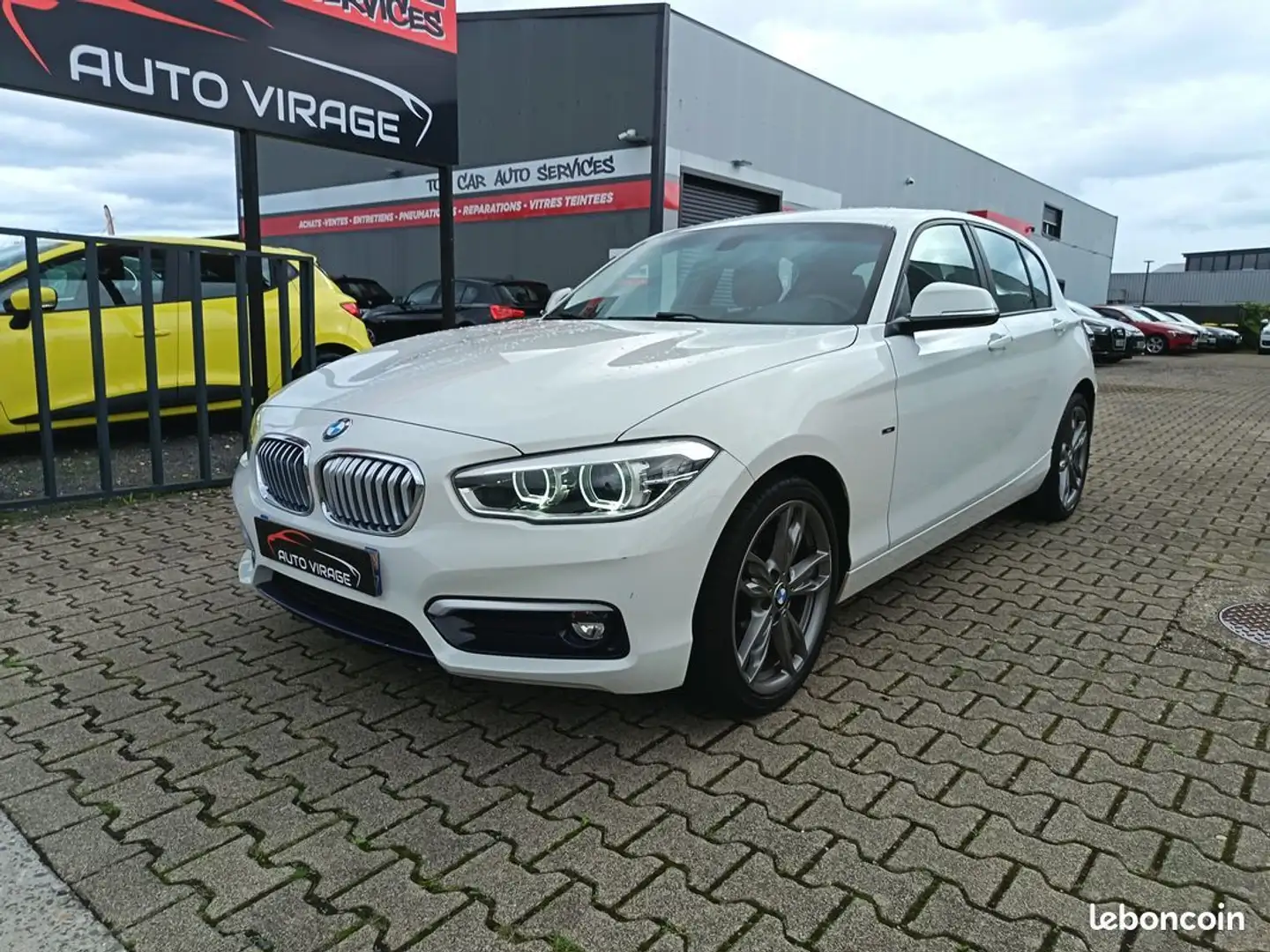 BMW 118 F20 FACELIFT 118i 136cv Pack URBAN CUIR JA 18 M Garantie 12M 06-2015 Blanc - 1