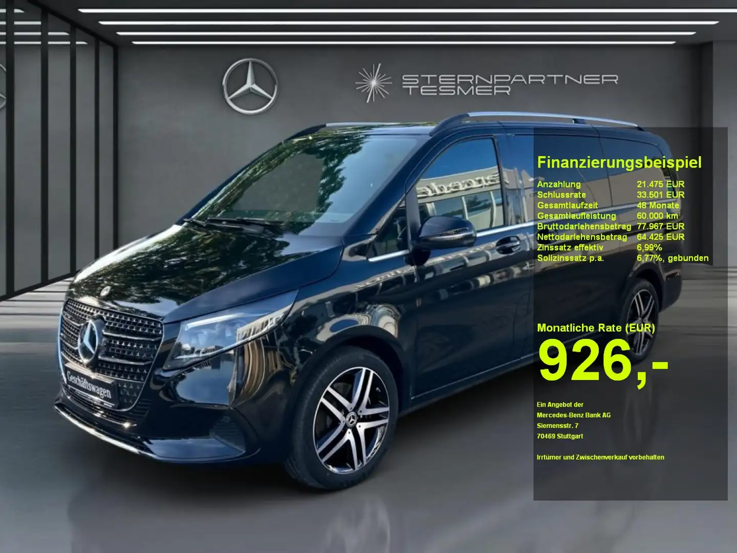 Mercedes-Benz V 300 d AVANTGARDE Lang StHz+360°+AHK+BURMESTER Zwart - 1