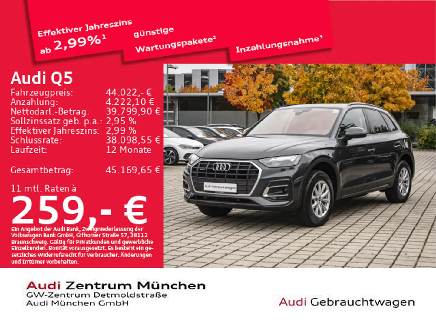 Audi Q5 40 TDI qu. S tronic Pano/AHK/HuD/Virtual Grau - 1
