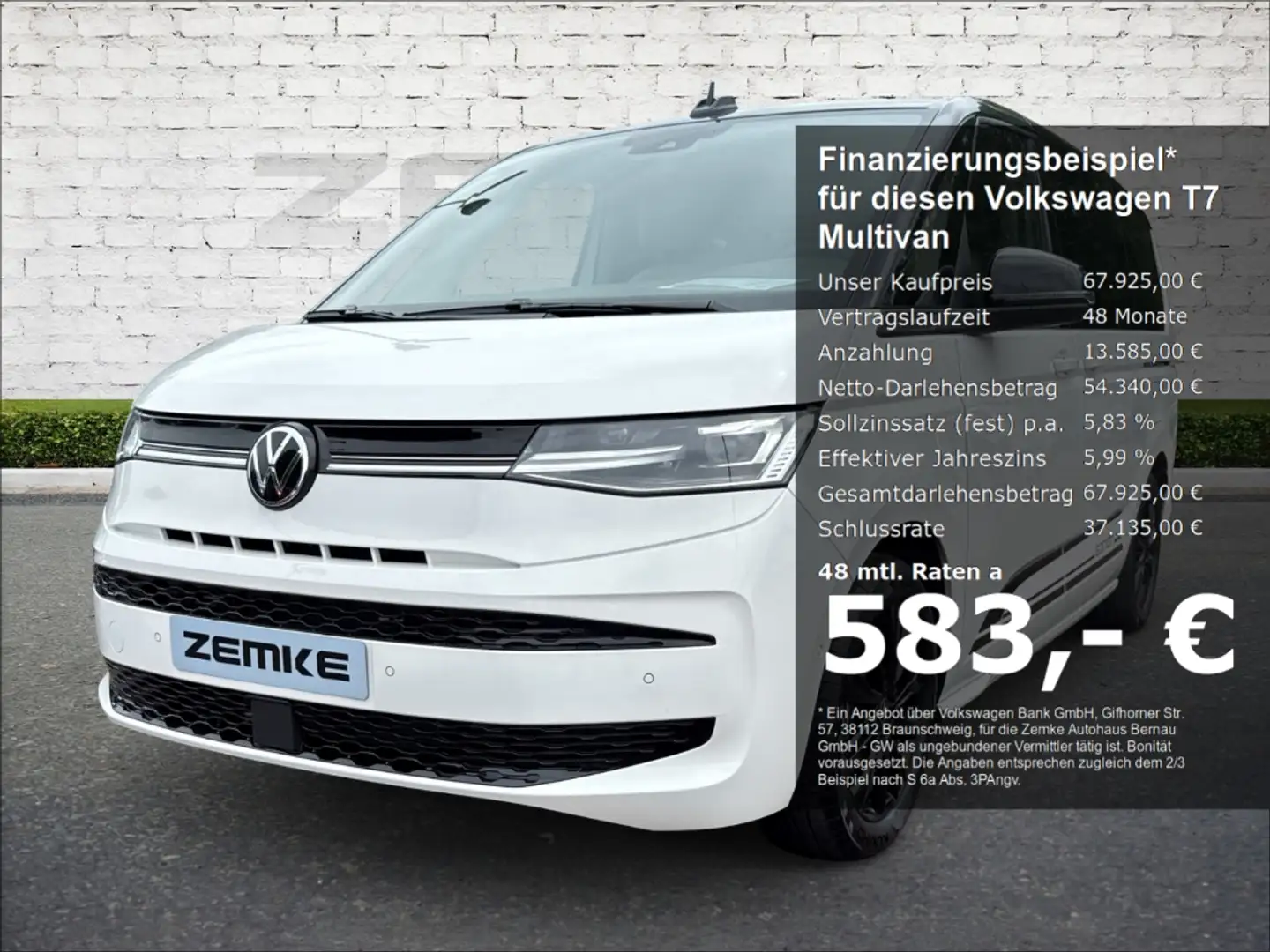 Volkswagen T7 Multivan 2.0 TDI DSG Edition lang AHK-klappbar Panorama Nav Білий - 1