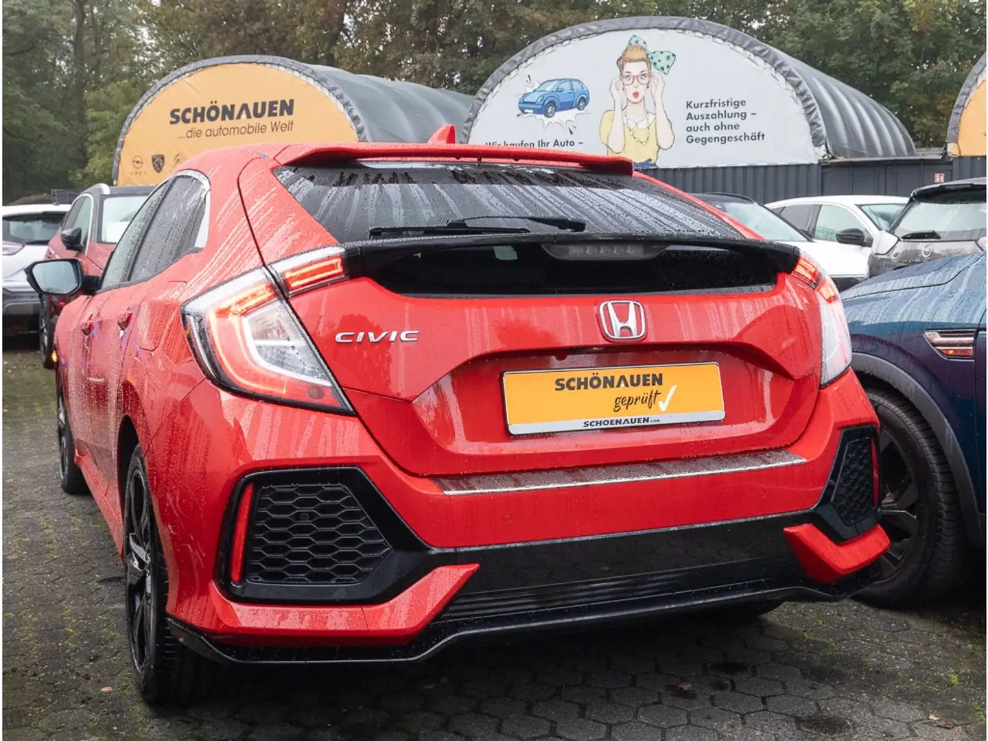 Honda Civic 1.0 Turbo Elegance +WR+RFK+SHZ+PDC+KLIMA++ Rouge - 2