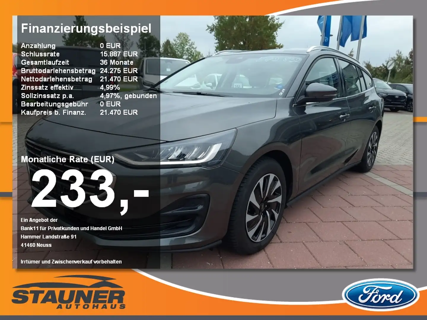 Ford Focus Turnier 1.0 Titanium AHK ACC Navi Kamera Gris - 1
