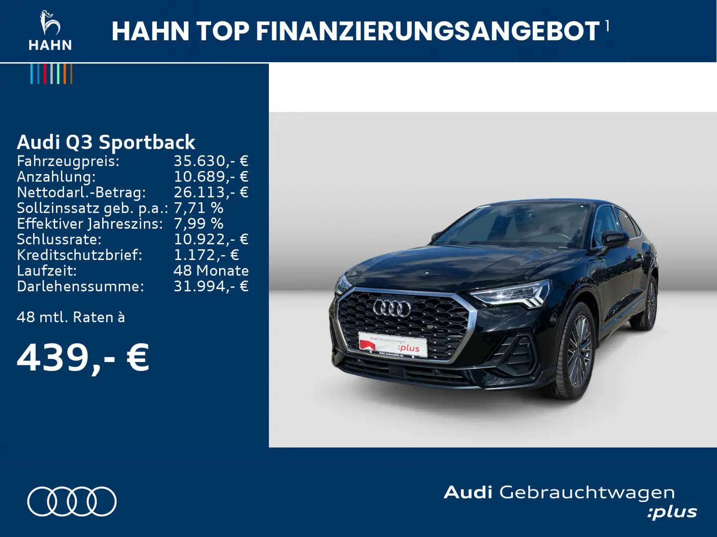Audi Q3 45TFSIe S tronic Virtual CAM Navi Schwarz - 2