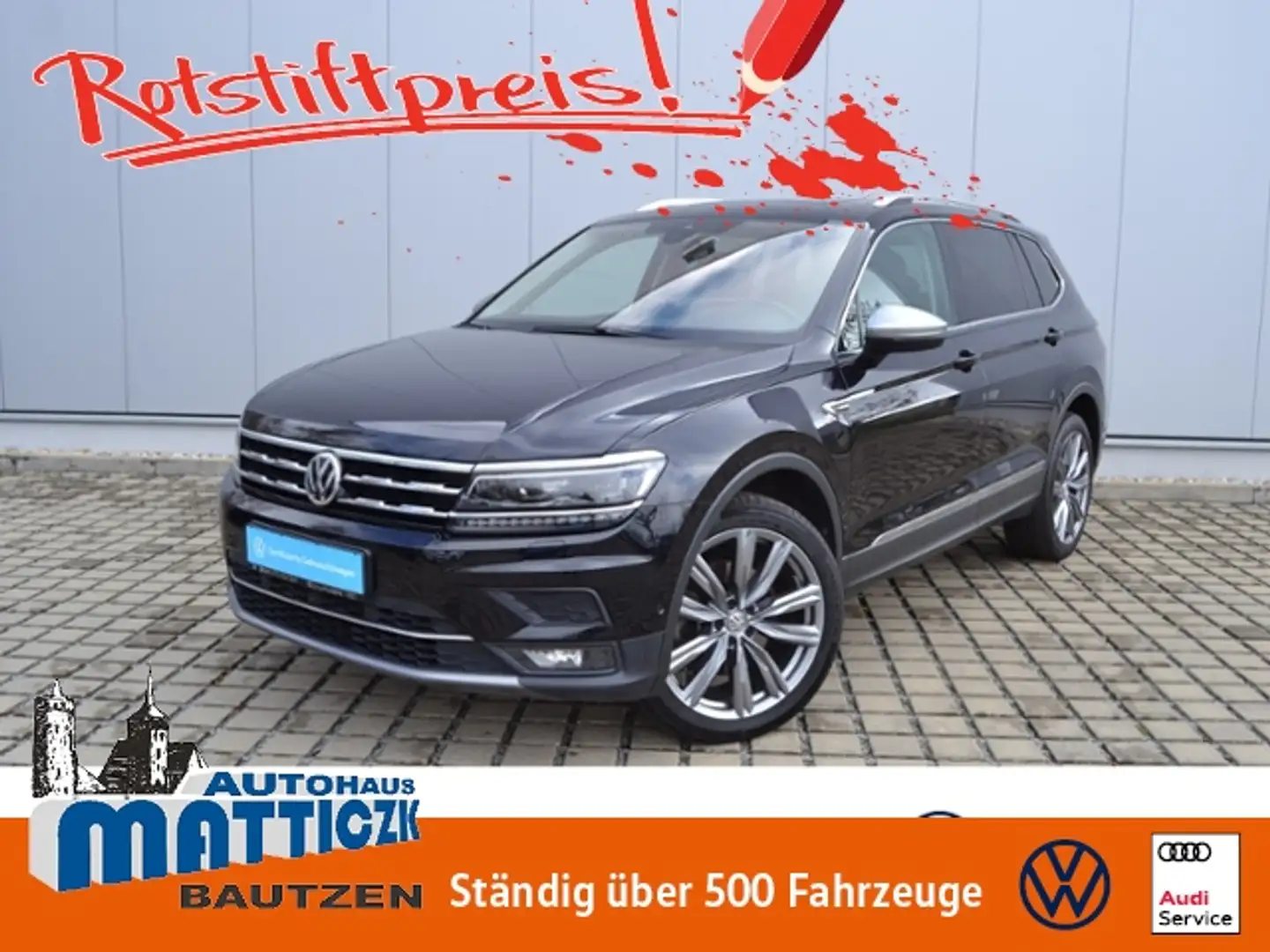Volkswagen Tiguan Allspace 2.0 TDI 240 PS 4M DSG Highline AHK/20-ZOLL+DCC/TO Schwarz - 1