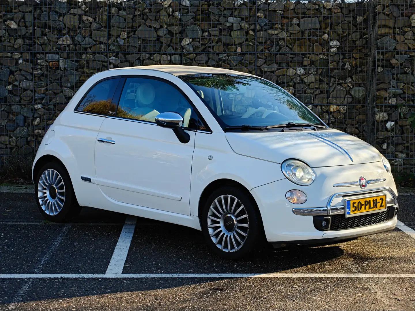 Fiat 500C 500 0.9 TwinAir Lounge Automaat, cabrio, metallic Wit - 2