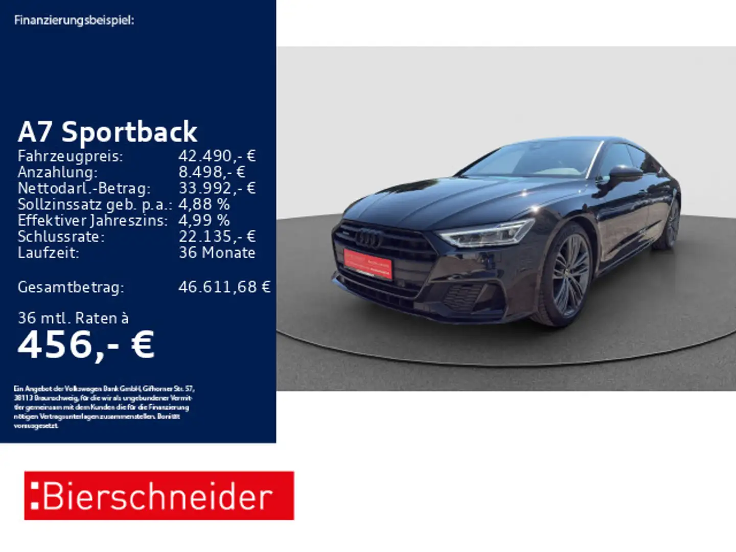Audi A7 45 TDI qu 2x S-line Black 20 CAM KE Nero - 1