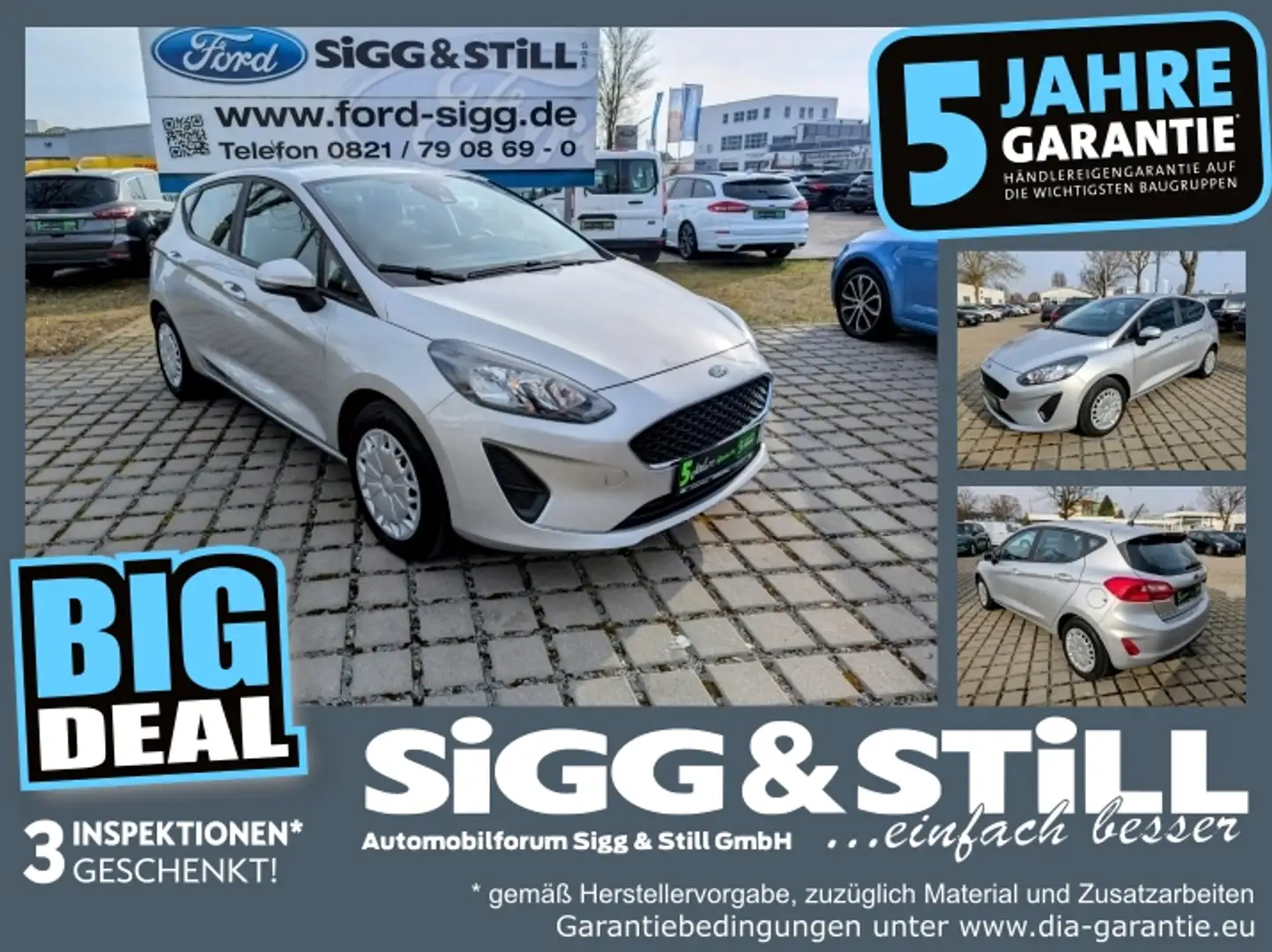 Ford Fiesta 1.1 Cool&Connect *KLIMA*APPLINK*SPUR*SHZ* Silber - 1