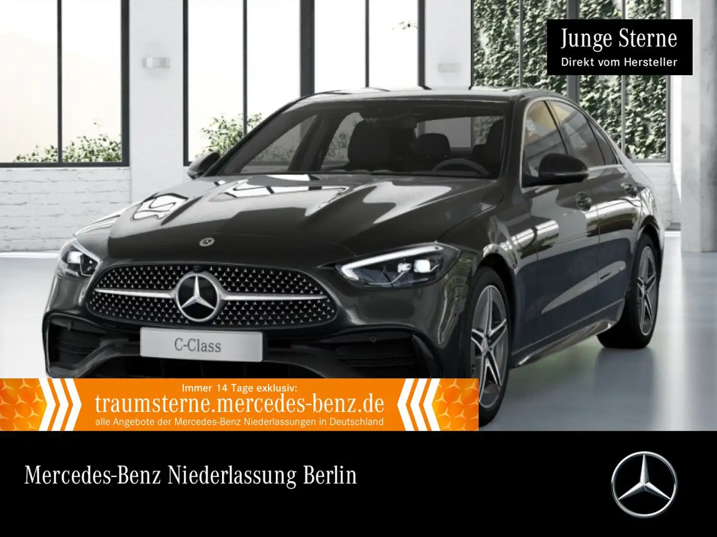 Mercedes-Benz C 180 AMG+360+AHK+LED+TOTW+KEYLESS+9G Grau - 1