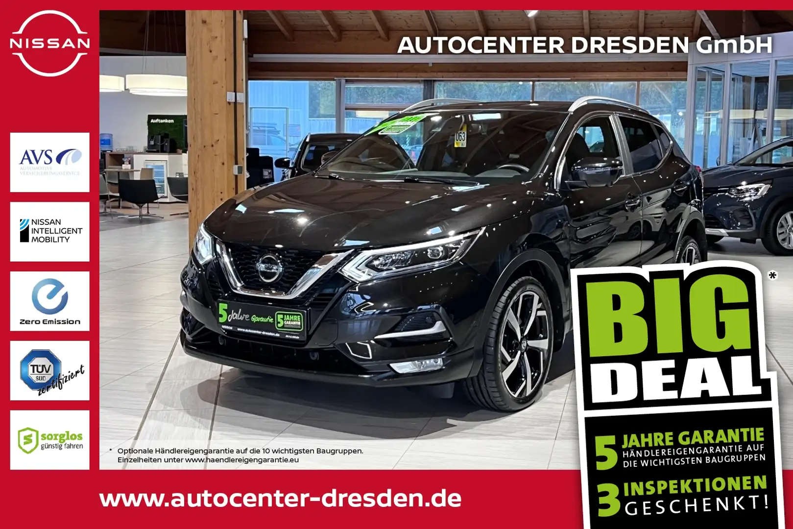 Nissan Qashqai 1.7 dCi Tekna+ 4x4 Pano Kam Bose LED Zwart - 1