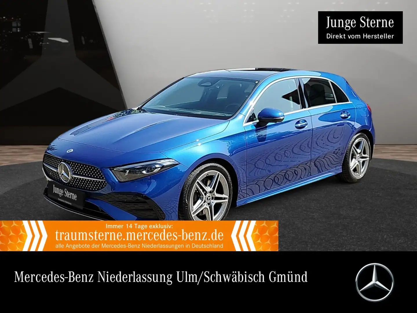 Mercedes-Benz A 220 d AMG+PANO+360°+AHK+MULTIBEAM+HUD+TOTW+8G Modrá - 1