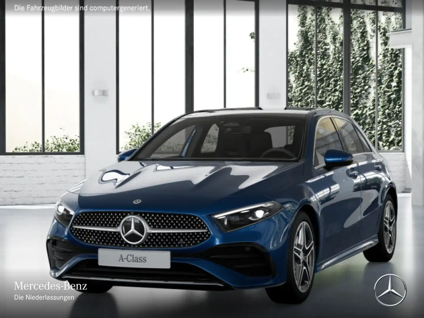 Mercedes-Benz A 220 d AMG+PANO+360°+AHK+MULTIBEAM+HUD+TOTW+8G Bleu - 2
