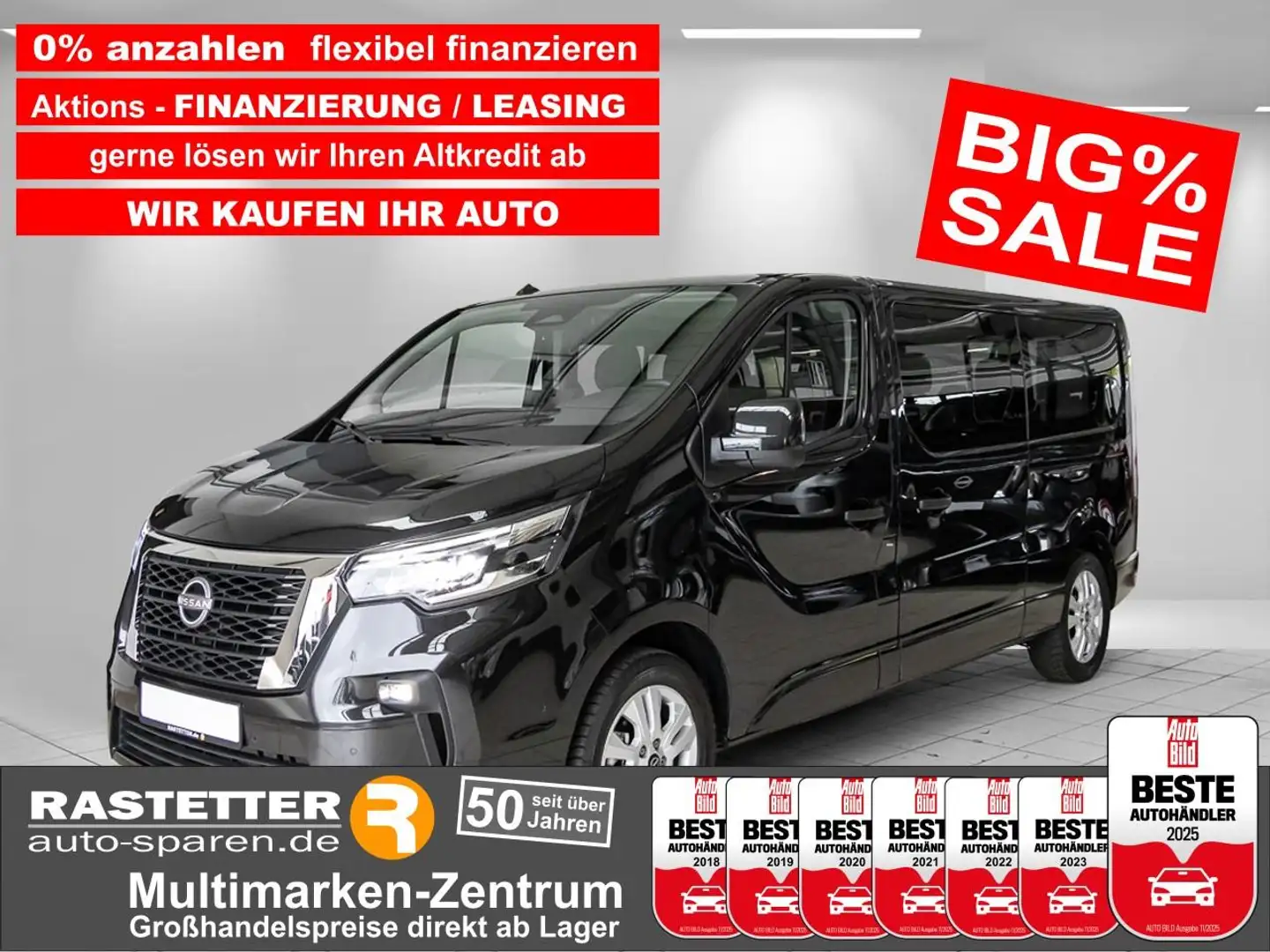 Nissan Primastar L2H1 3,0t tekna 9S Design+Kamera+Navi+iKey+Privacy Noir - 1