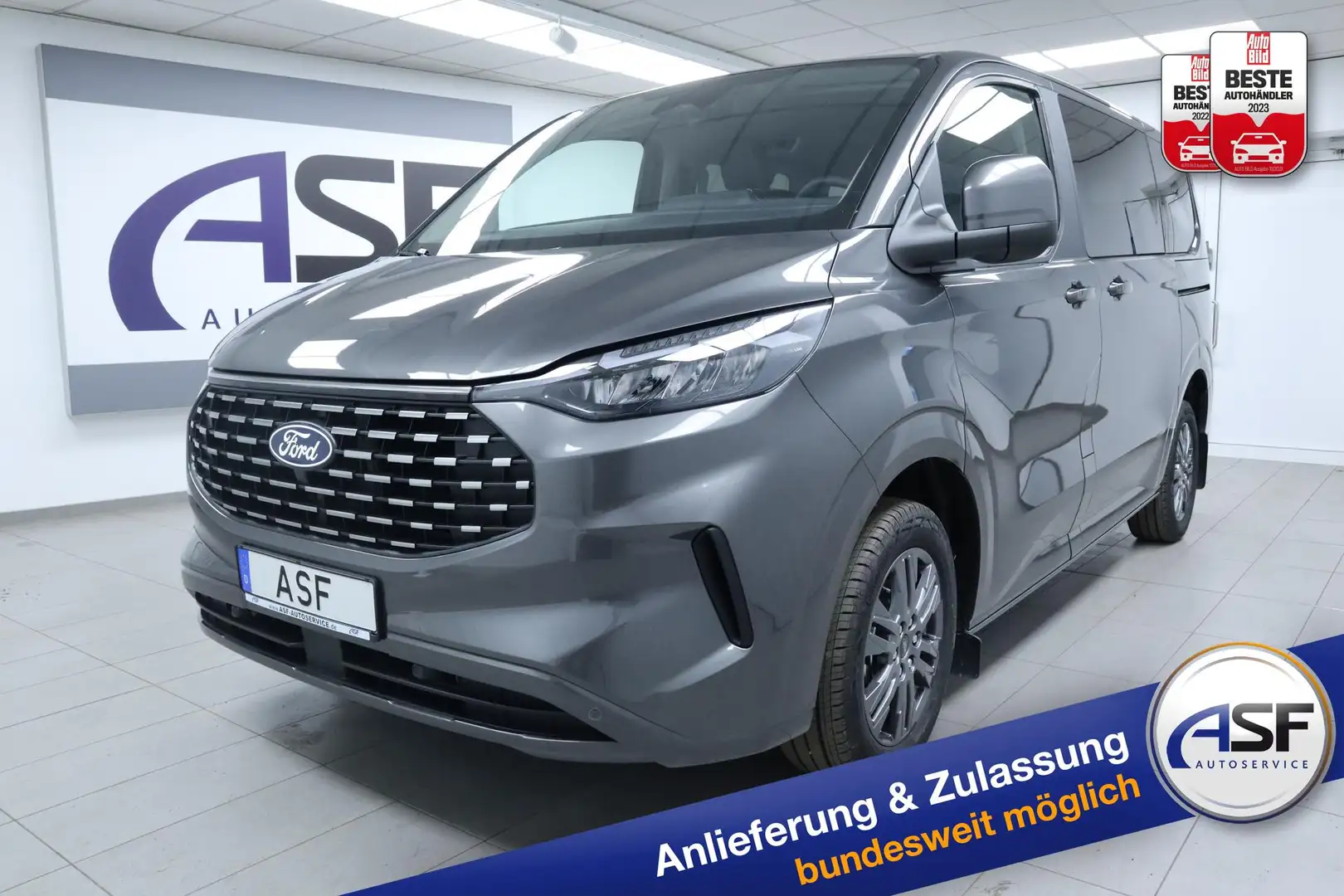 Ford Tourneo Custom Titanium ACC #Leder #AHK  #Lenkrad heizbar #Tot... Grau - 1