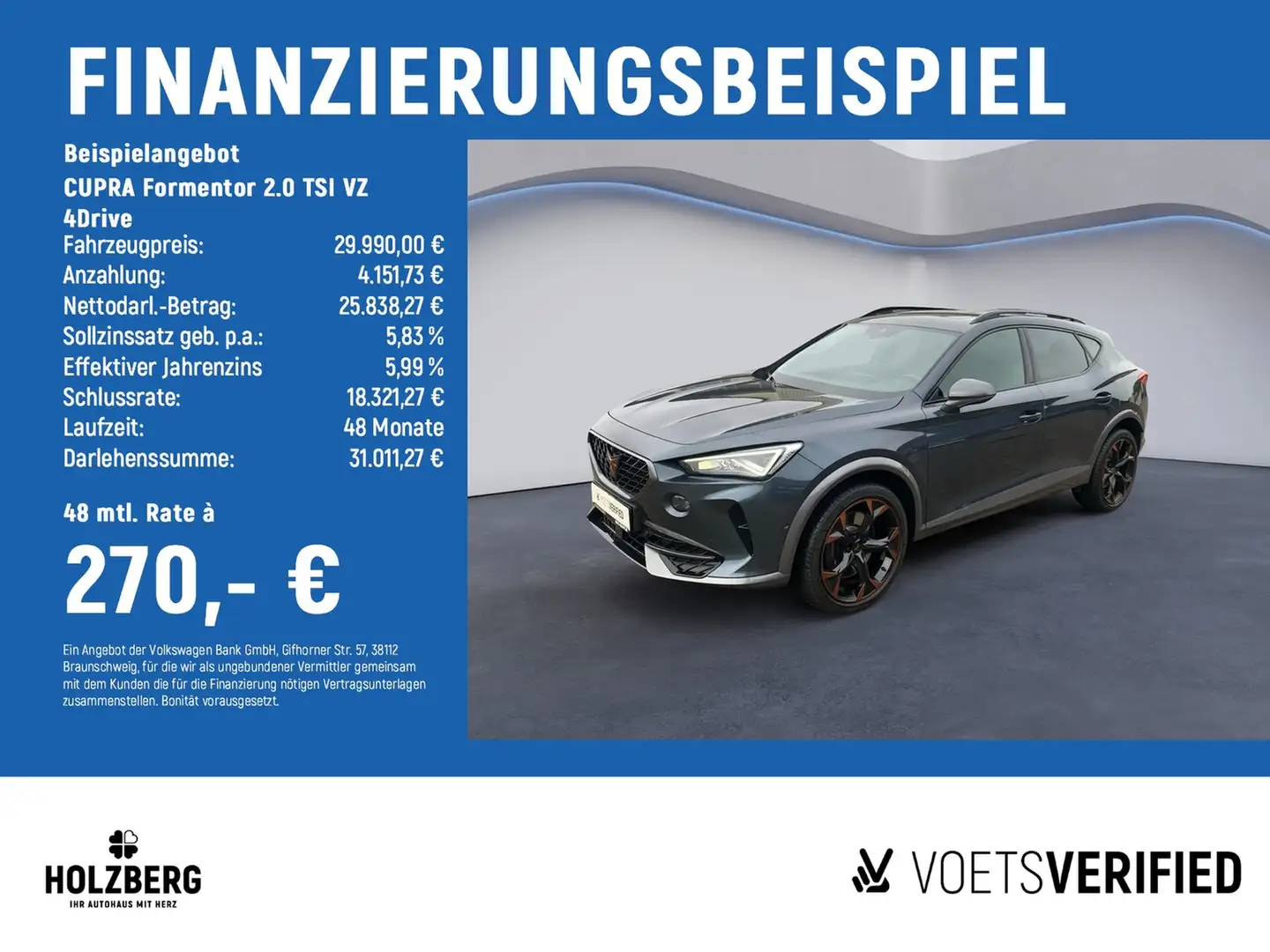 CUPRA Formentor 2.0 TSI VZ 4Drive PANO+BEATS+RFK Grau - 2