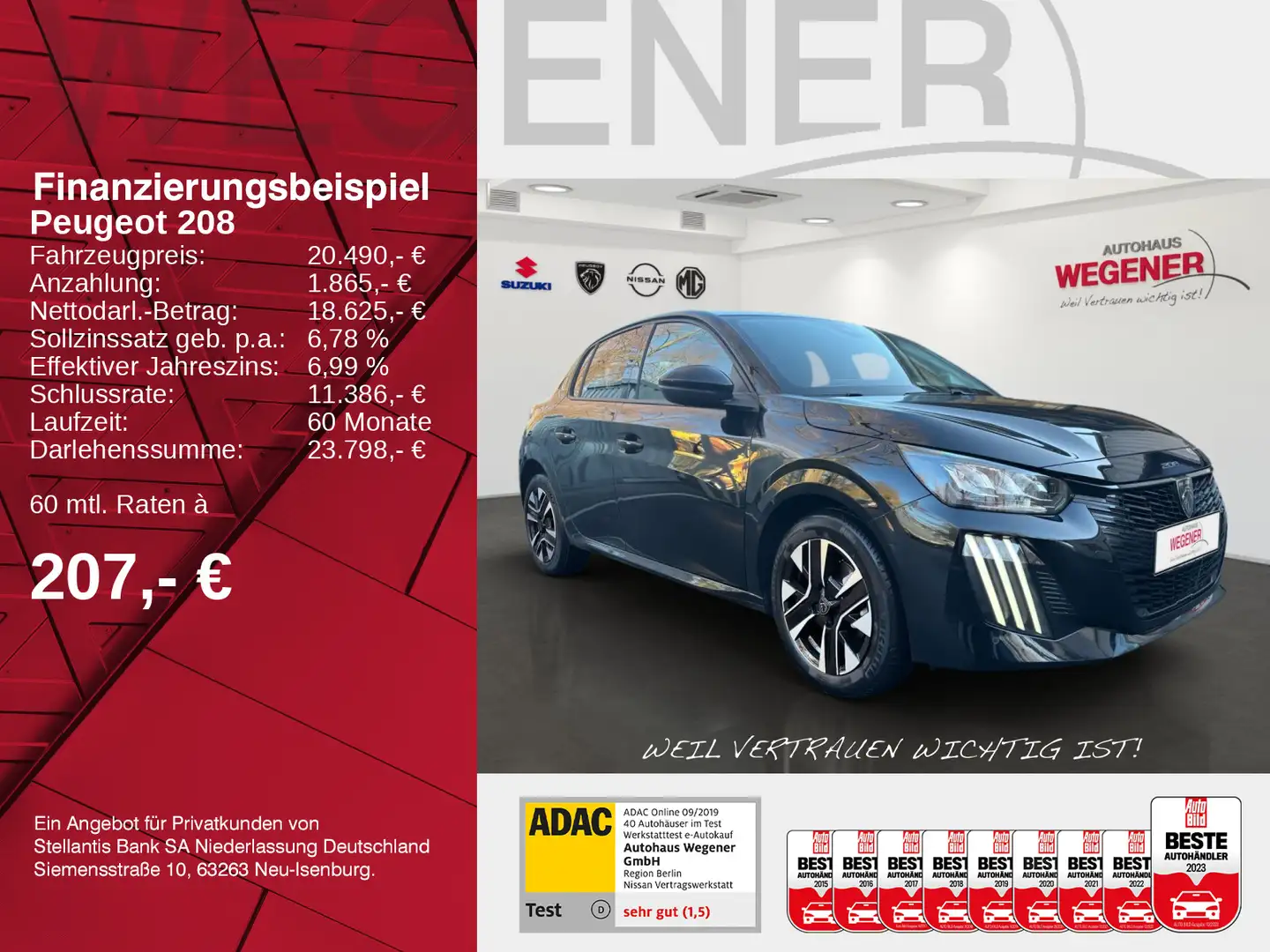 Peugeot 208 Allure 100 1.2 PureTech Kamera*SHZ*LED* Schwarz - 2