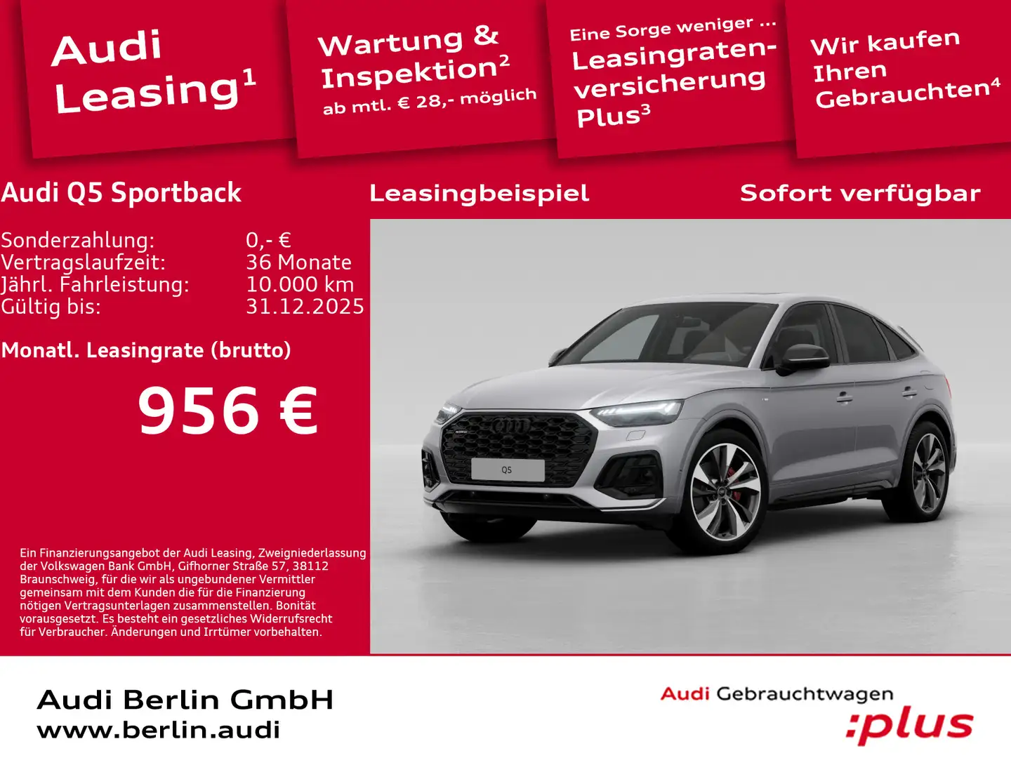 Audi Q5 S line 50 TFSI e quattro S tronic Silber - 1