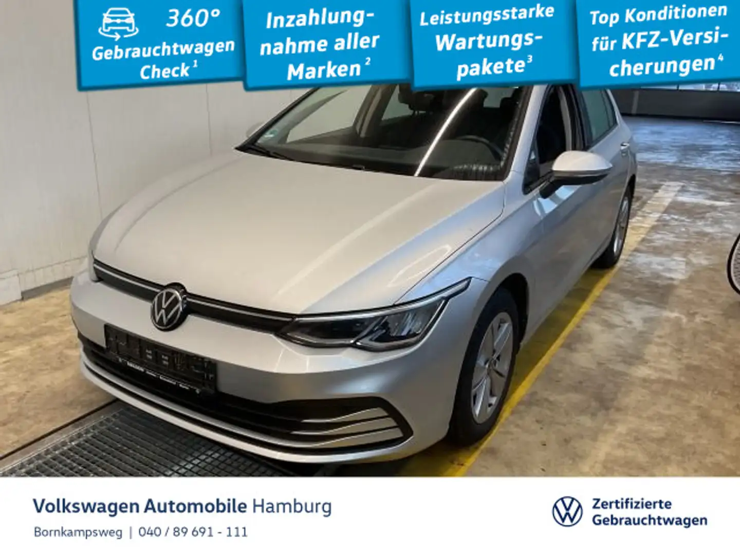 Volkswagen Golf VIII 1.5 TSI Life Navi Sitzhzg LED App Silber - 1