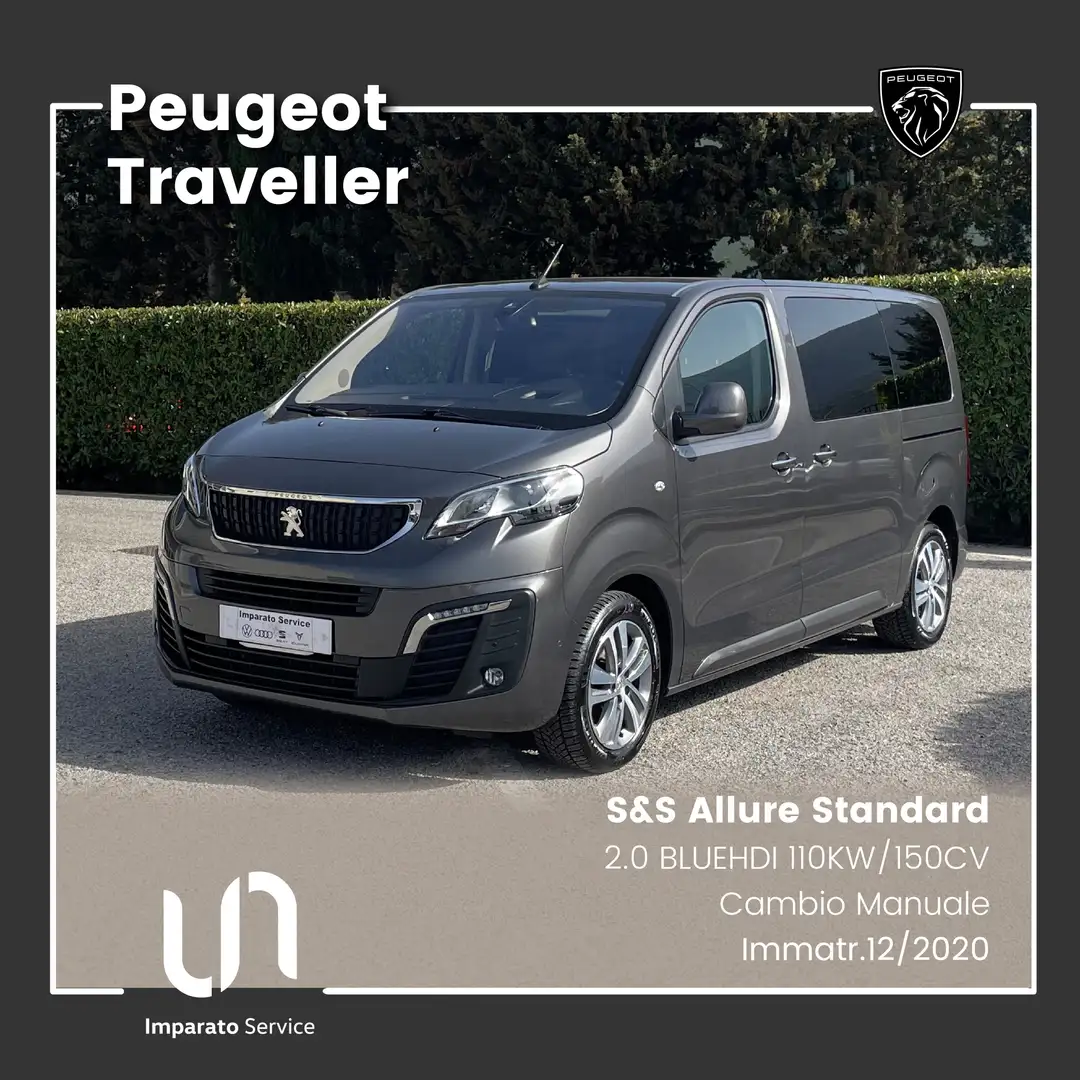 Peugeot Traveller 2.0 BLUEHDI S&S Allure Standard (8 POSTI) Gris - 1