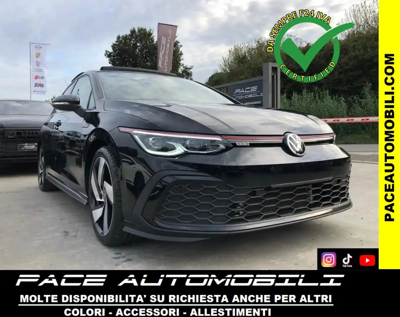 Volkswagen Golf GTI PELLE TETTO MATRIX IQ LED NAVI ACC HUD PDC DCC Nero - 1