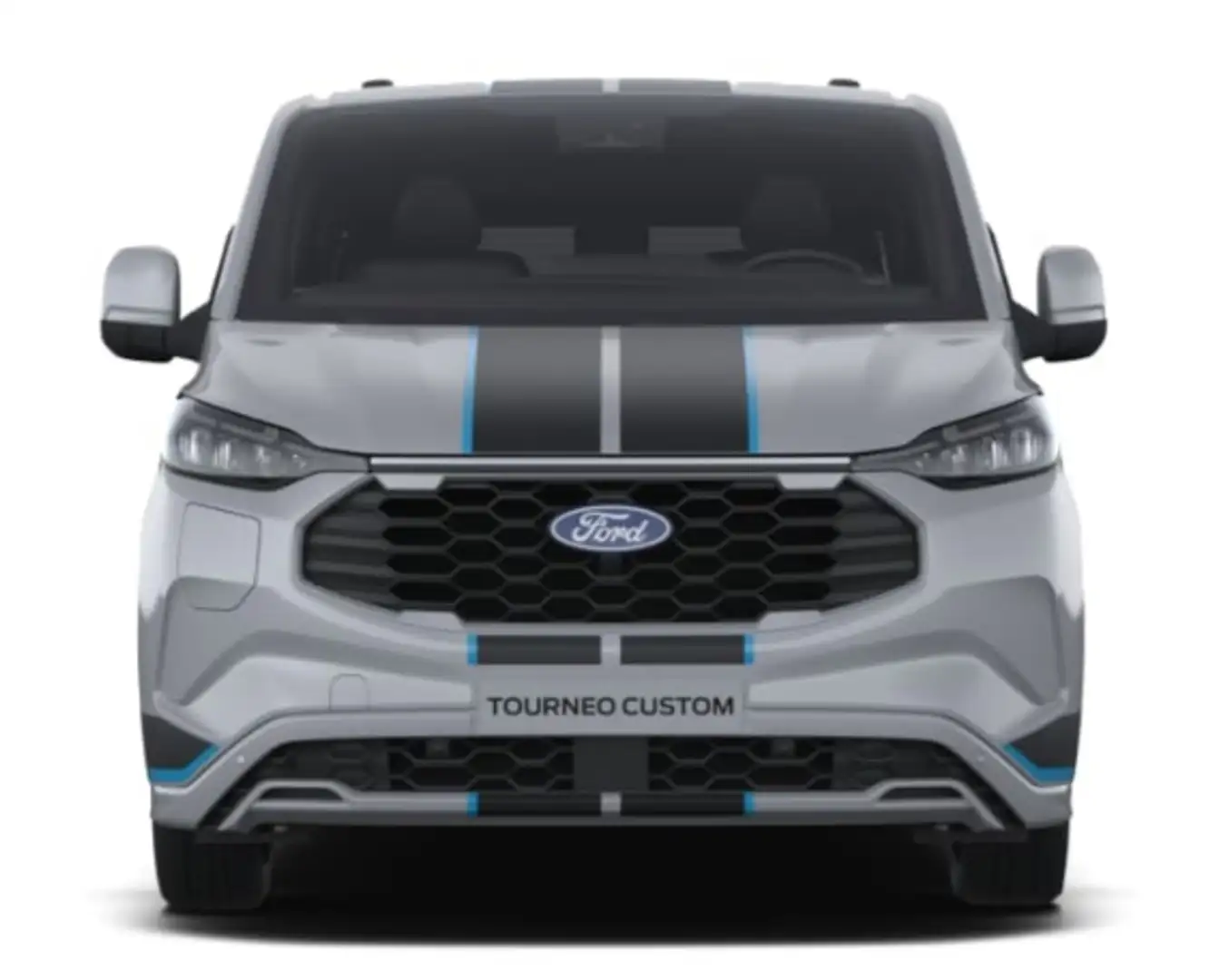 Ford Tourneo Custom PHEV 233PK SPORT | Geel kenteken | Incl. BPM & BTW Zwart - 2