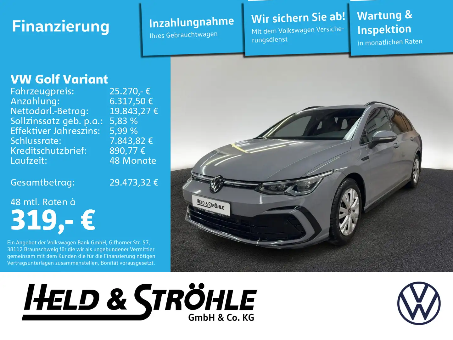 Volkswagen Golf Variant R-LINE 1.5 TSI PANO STANDHZG IQ-LED Grau - 1