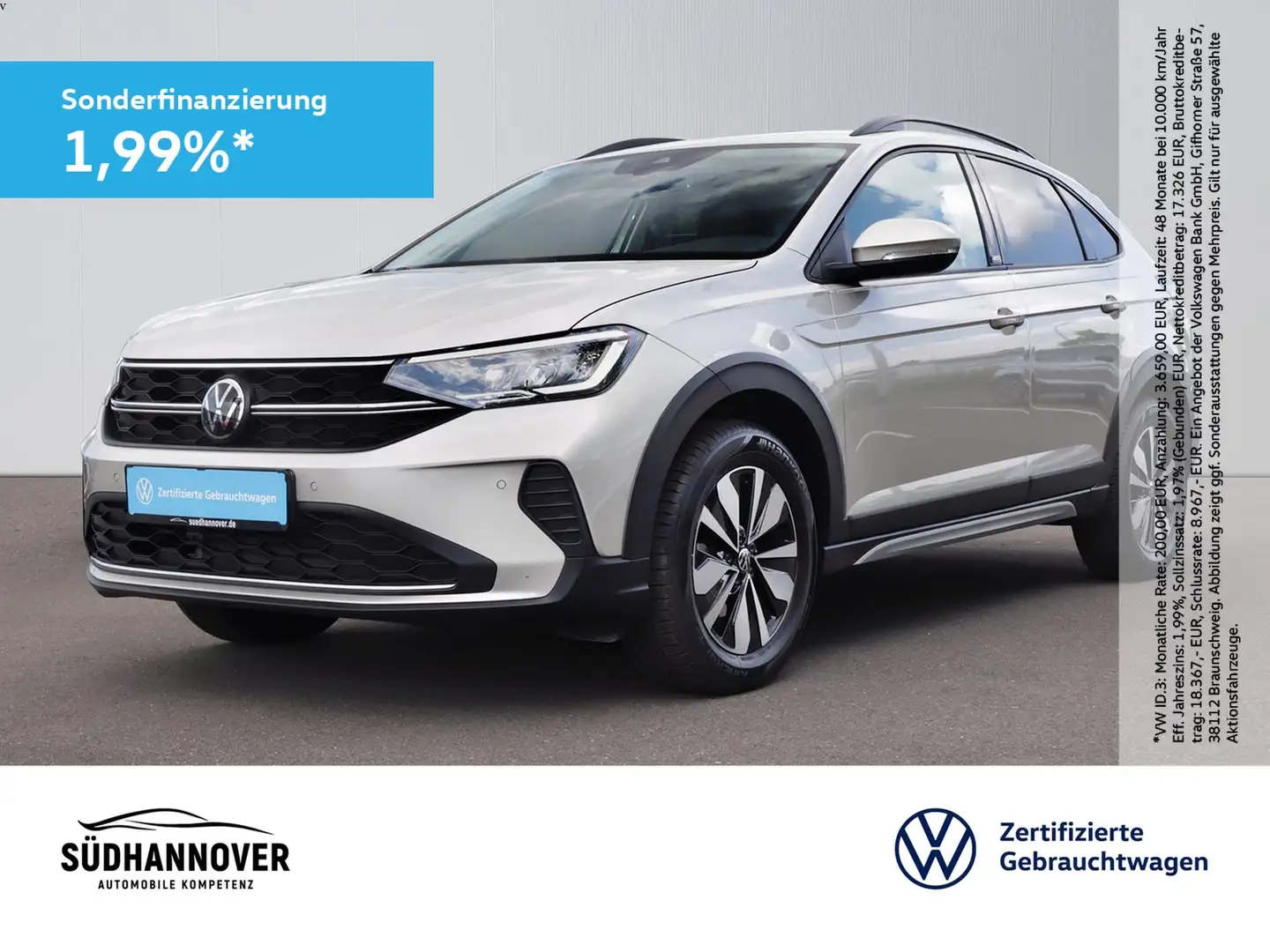 Volkswagen Taigo Move 1.0 TSI AHK+NAVI+LED+SHZ+PDC+GRA Silber - 1