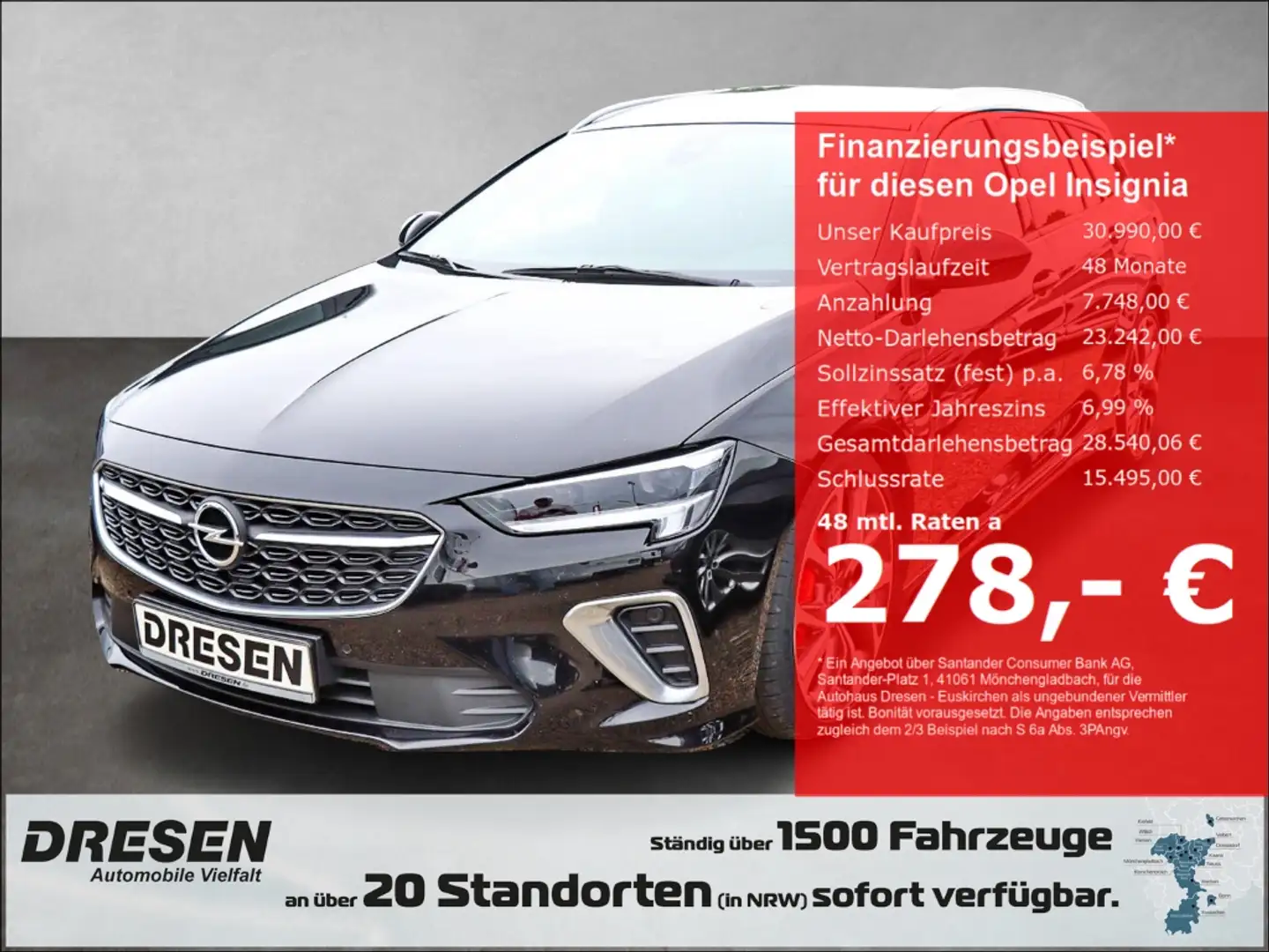 Opel Insignia B GSI 4x4 EU6d Sports Tourer 2.0/Klimaauto./Leder/ Zwart - 1
