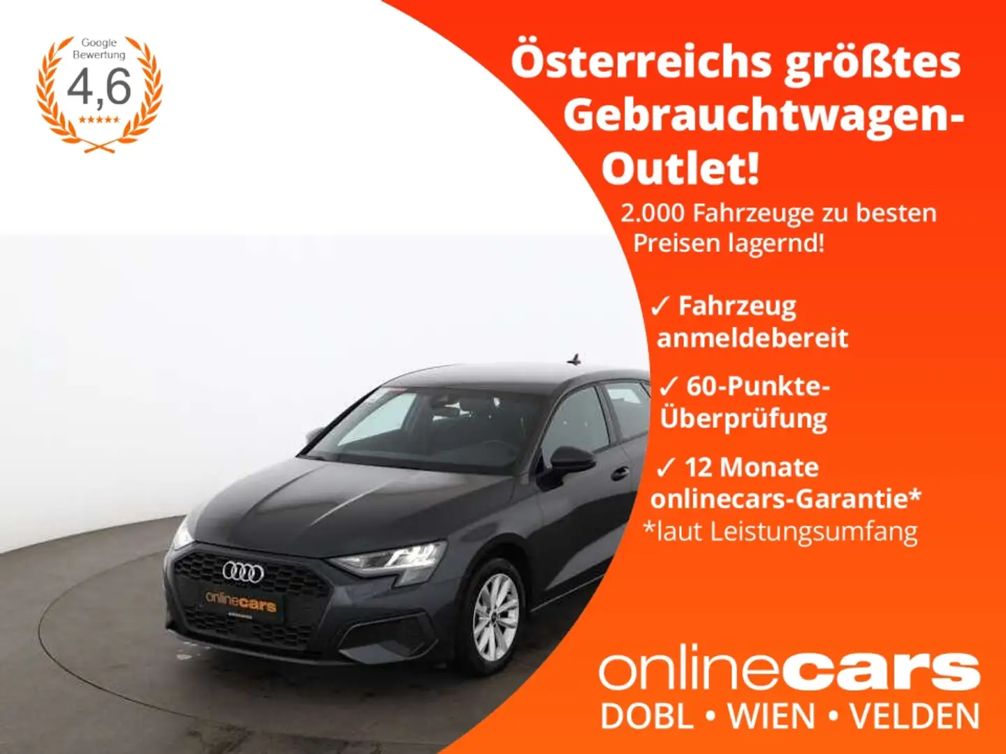 Audi A3 Sportback 30 TDI LED ASSIST R-CAM TEMPOMAT PDC Grau - 1