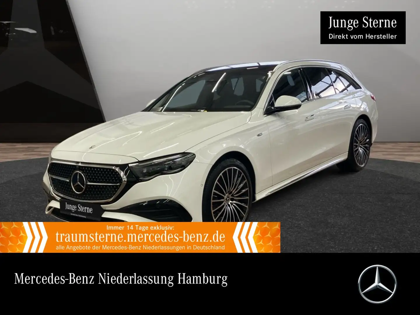 Mercedes-Benz EQE 300 E 300 e T Hybrid AMG Fahrass 360° Airmat Pano HUD Weiß - 1