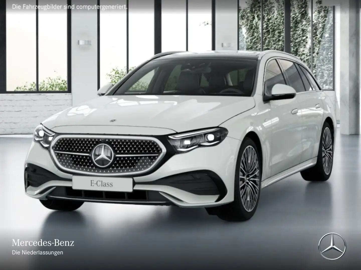 Mercedes-Benz EQE 300 E 300 e T Hybrid AMG Fahrass 360° Airmat Pano HUD Weiß - 2