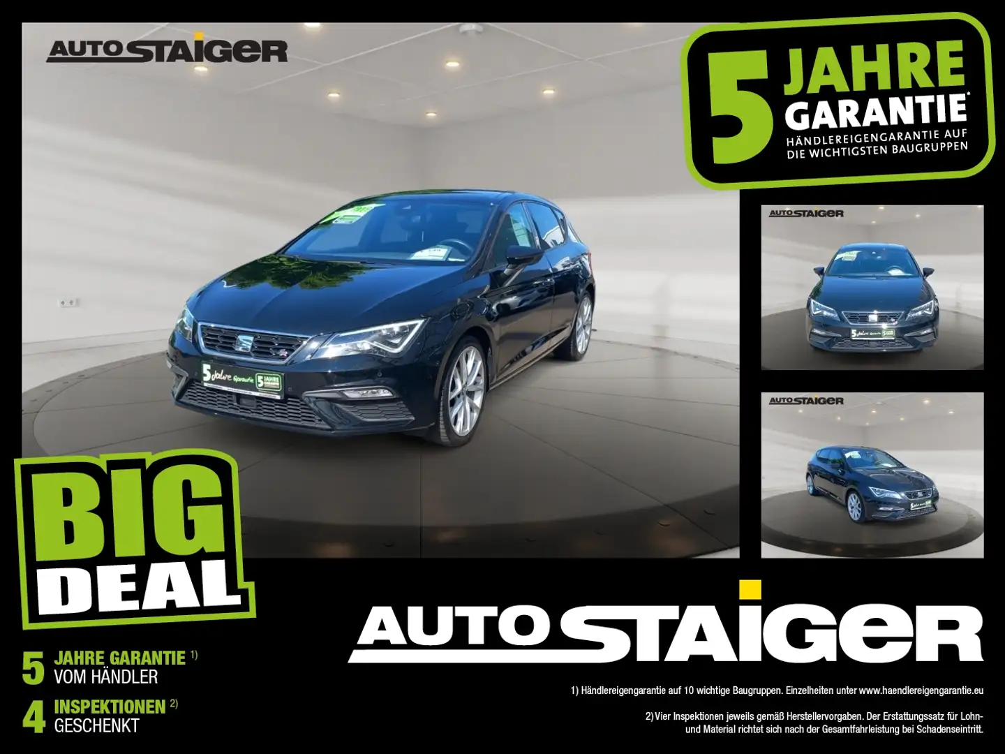 SEAT Leon 1.5 TSI FR Klimaautomatik, PDC,Schiebedach Zwart - 1